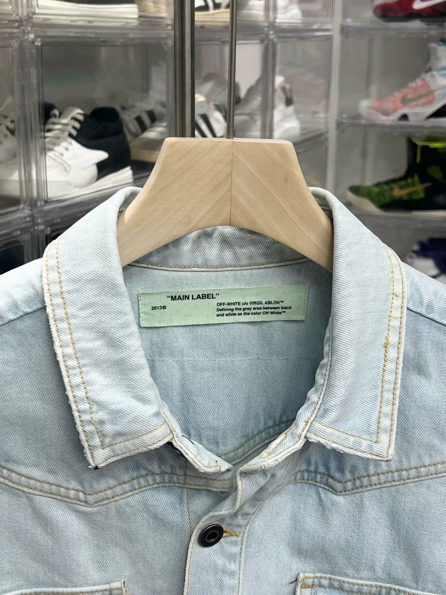 Off-White Off-White White Denim Jacket Outerwear Size US M / EU 48-50 / 2 - 4 Thumbnail