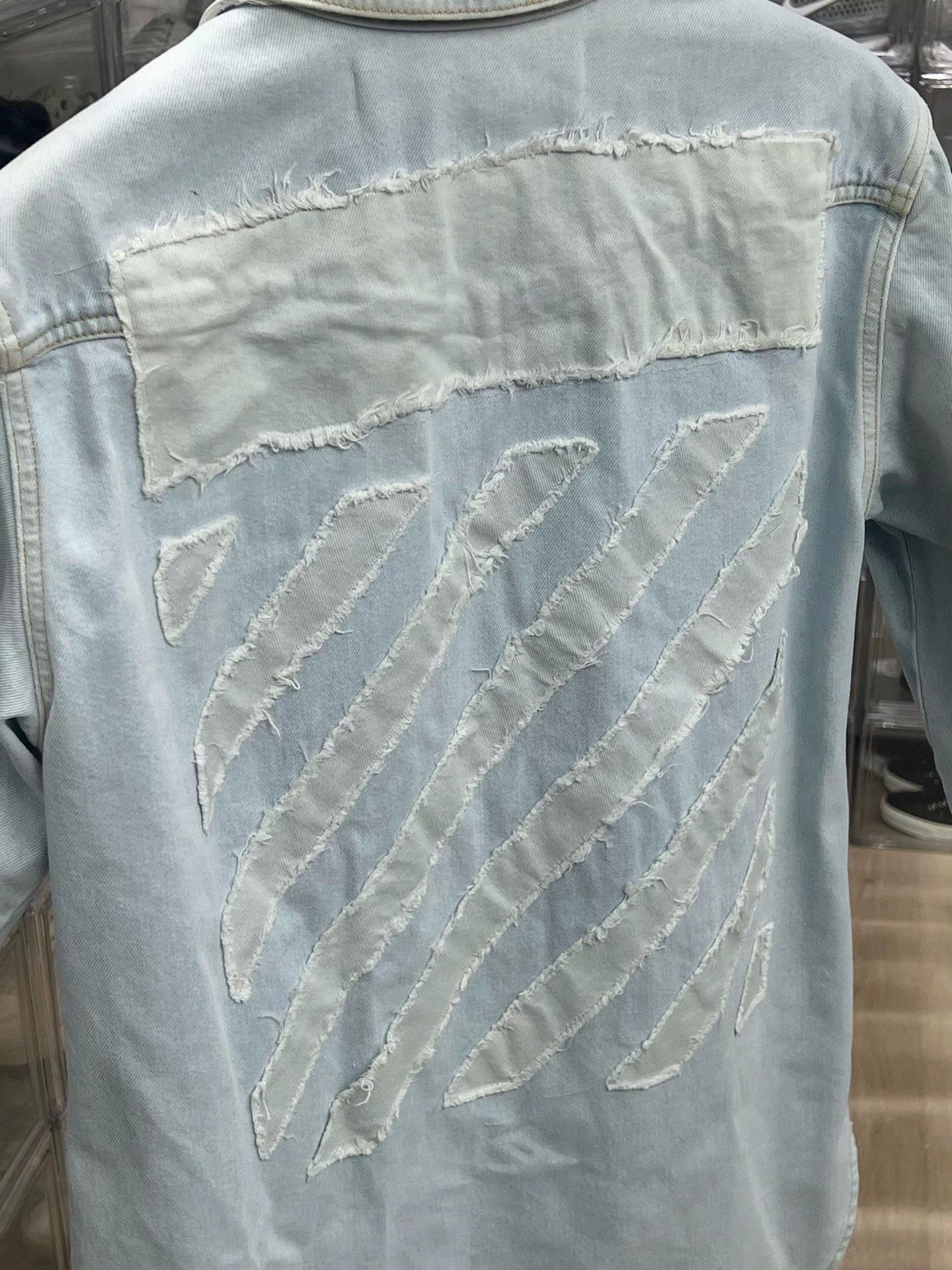 Off-White Off-White White Denim Jacket Outerwear Size US M / EU 48-50 / 2 - 7 Thumbnail