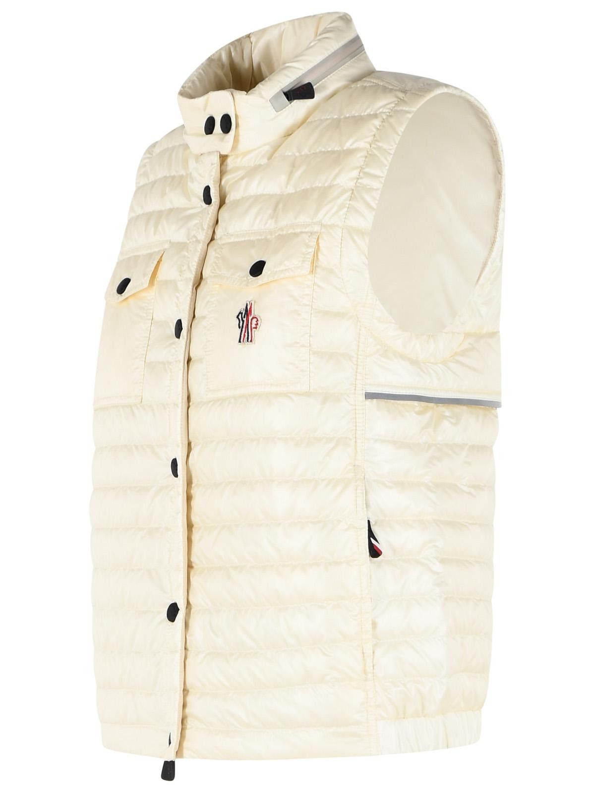 Moncler Grenoble MONCLER GRENOBLE 'Gumiane' Padded Vest With Hood In Ivory White Polyamide Size M / US 6-8 / IT 42-44 - 2 Thumbnail