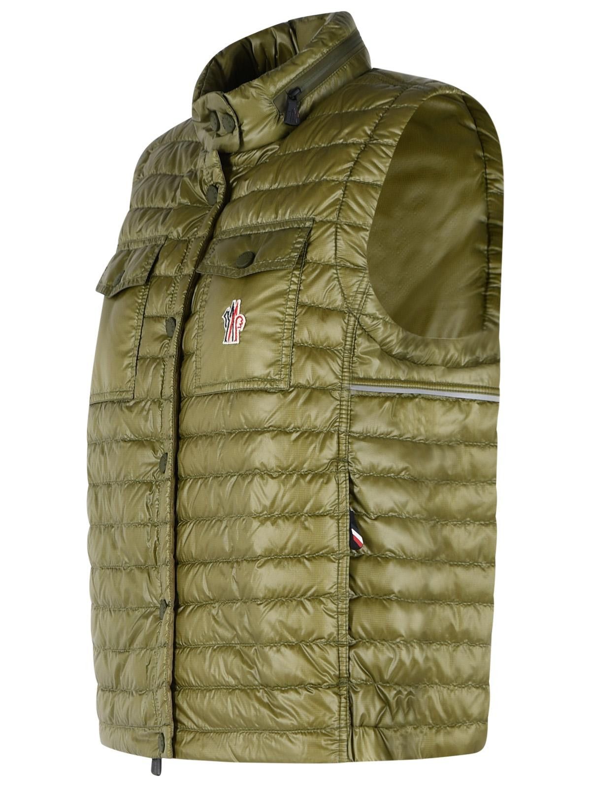 Moncler Grenoble MONCLER GRENOBLE 'Gumiane' Padded Vest With Green Polyamide Hood Size S / US 4 / IT 40 - 2 Thumbnail