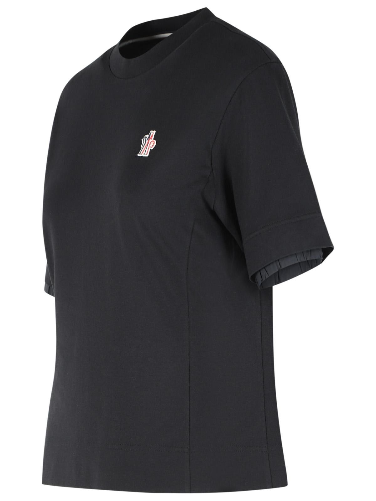 Moncler Grenoble MONCLER GRENOBLE Black Cotton T-Shirt Size L / US 10 / IT 46 - 2 Thumbnail