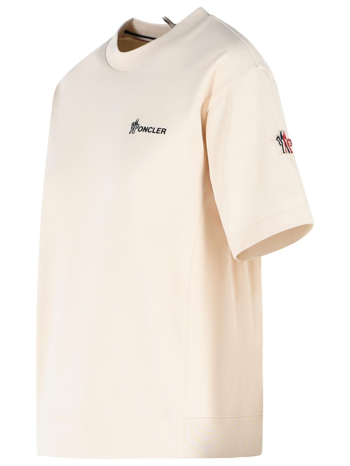 Moncler Grenoble MONCLER GRENOBLE Ivory White Cotton T-Shirt Size S / US 4 / IT 40 - 2 Thumbnail