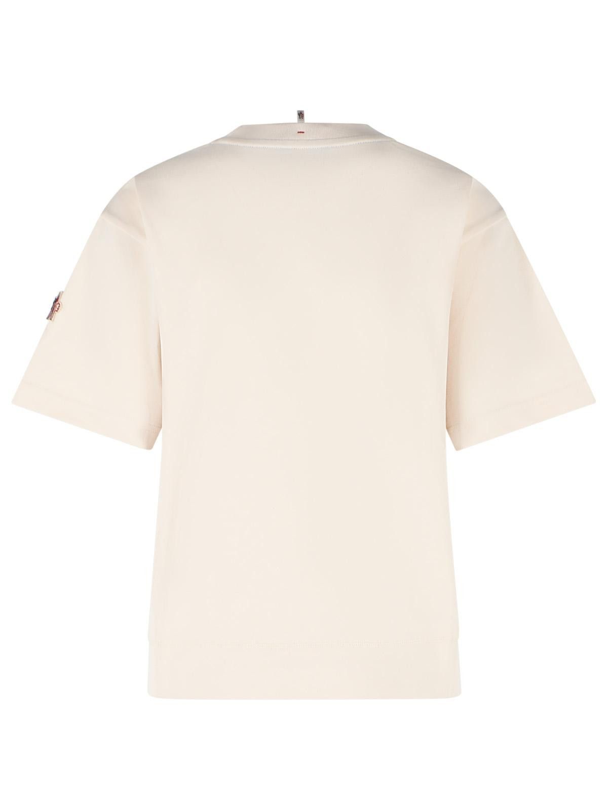 Moncler Grenoble MONCLER GRENOBLE Ivory White Cotton T-Shirt Size XS / US 0-2 / IT 36-38 - 3 Thumbnail