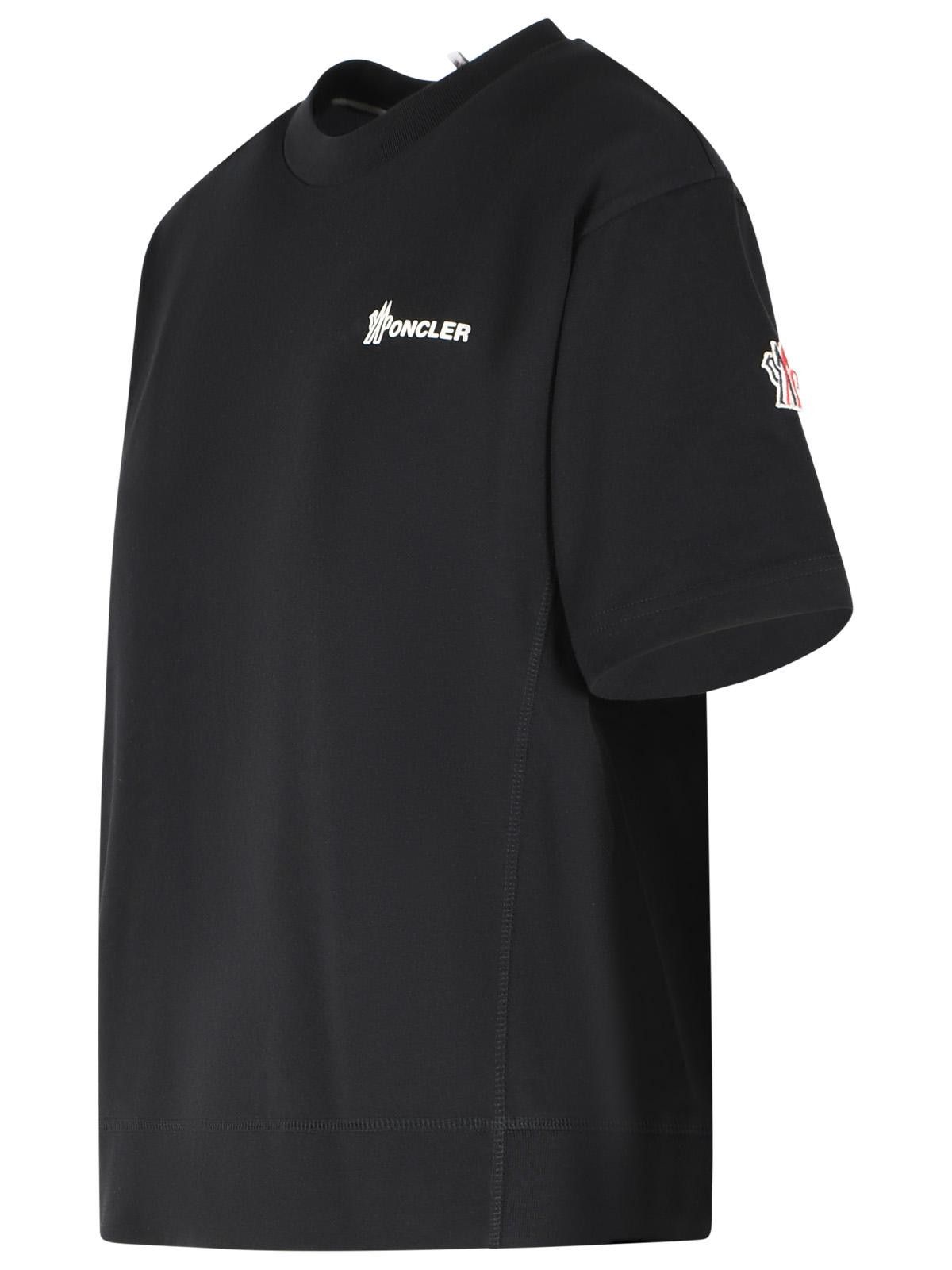 Moncler Grenoble MONCLER GRENOBLE Black Cotton T-Shirt Size XS / US 0-2 / IT 36-38 - 2 Thumbnail