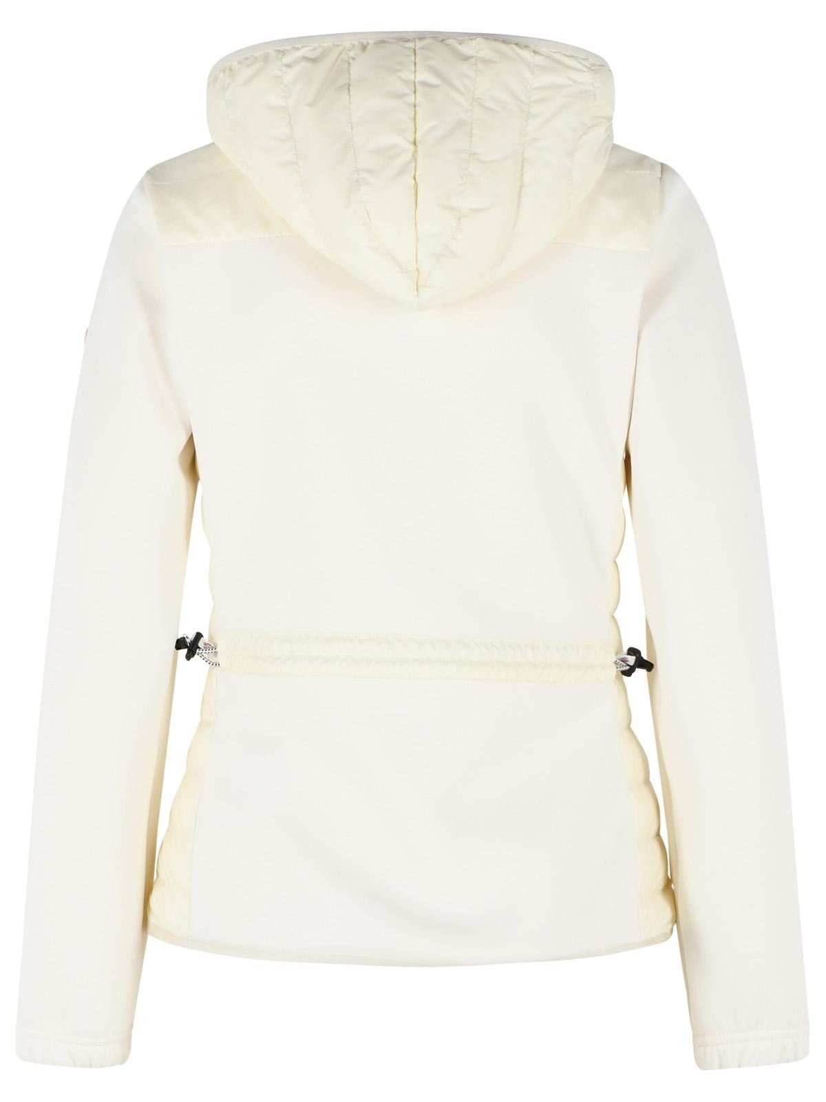 Moncler Grenoble MONCLER GRENOBLE Padded Hoodie With Zip In Ivory White Polyester Blend Size XS / US 0-2 / IT 36-38 - 3 Thumbnail