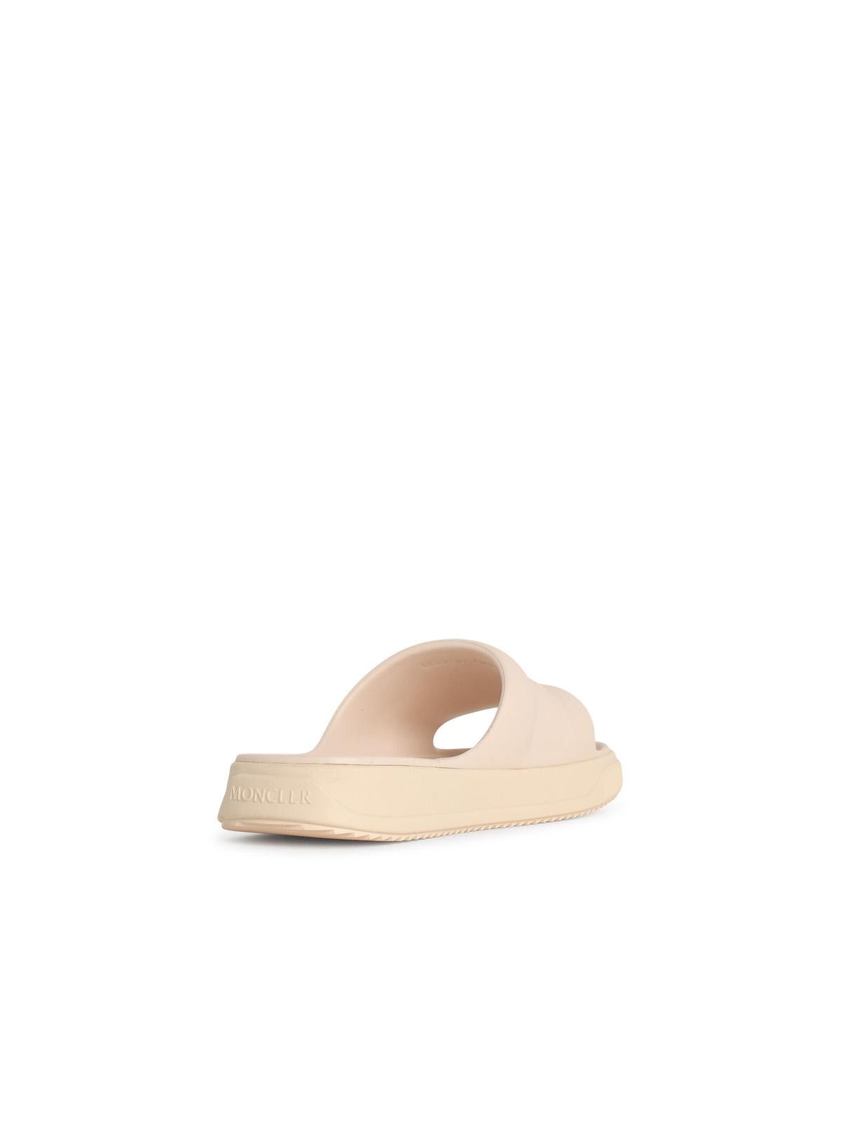 Moncler MONCLER 'Moncler Altive' Ivory White Rubber Slides Size US 8 / IT 38 - 3 Thumbnail