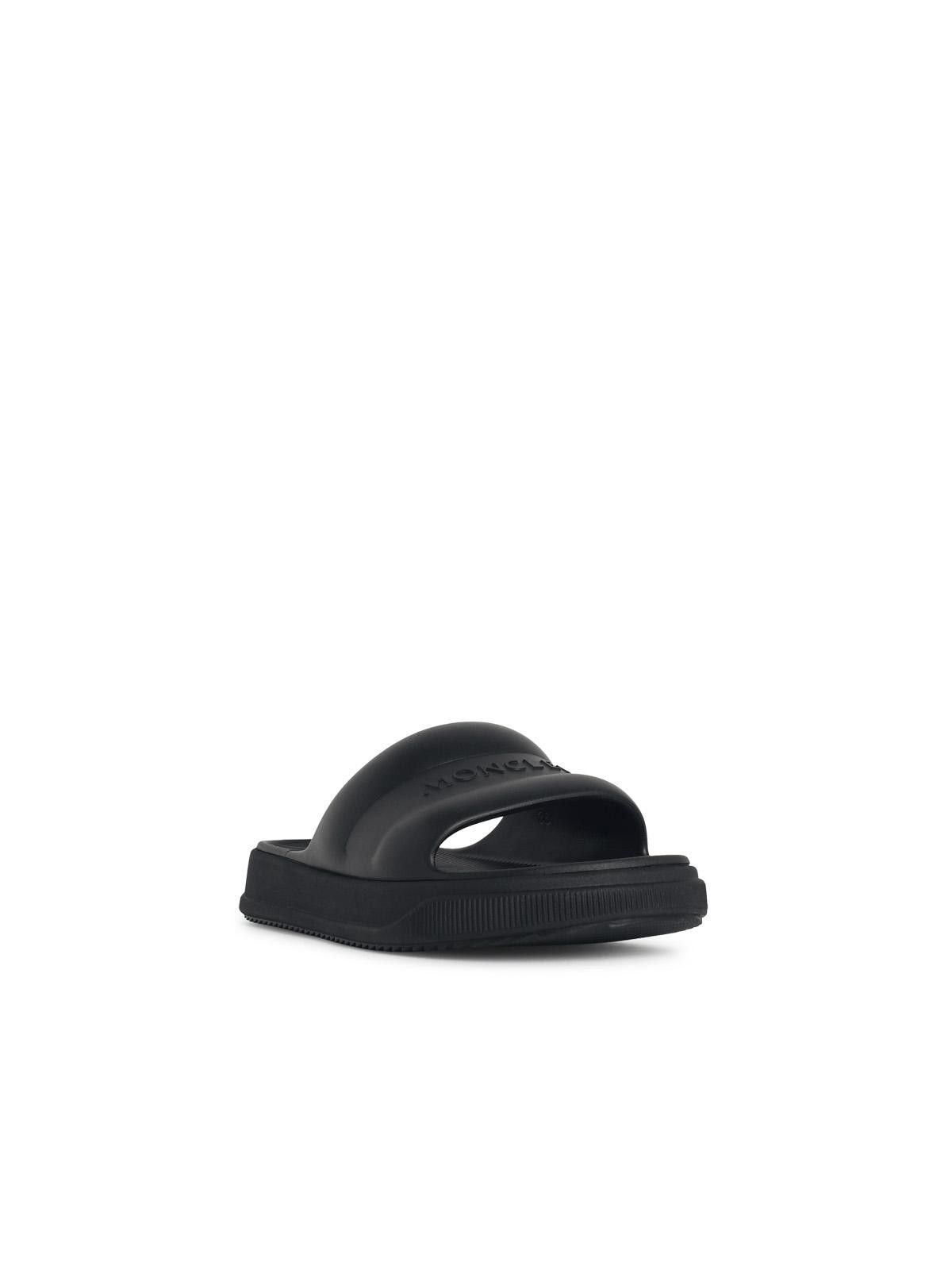 Moncler MONCLER 'Moncler Altive' Black Rubber Slides Size US 7 / IT 37 - 2 Thumbnail