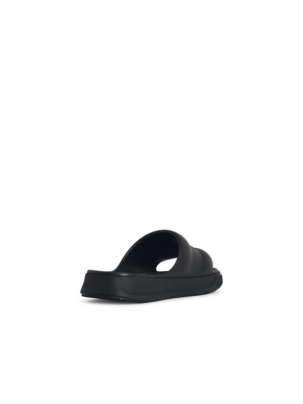 Moncler MONCLER 'Moncler Altive' Black Rubber Slides Size US 7 / IT 37 - 3 Thumbnail