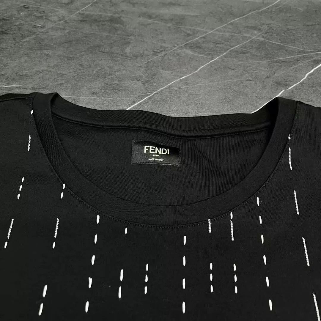 Fendi Fendi Black T-Shirt Casual Short Sleeve Size US S / EU 44-46 / 1 - 6 Thumbnail