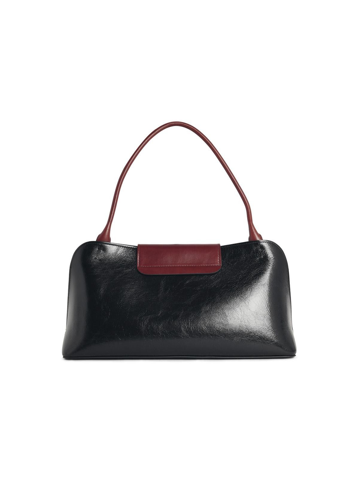 Versace VERSACE East/West 'Vivian' Black And Brown Leather Shoulder Bag Size ONE SIZE - 3 Thumbnail