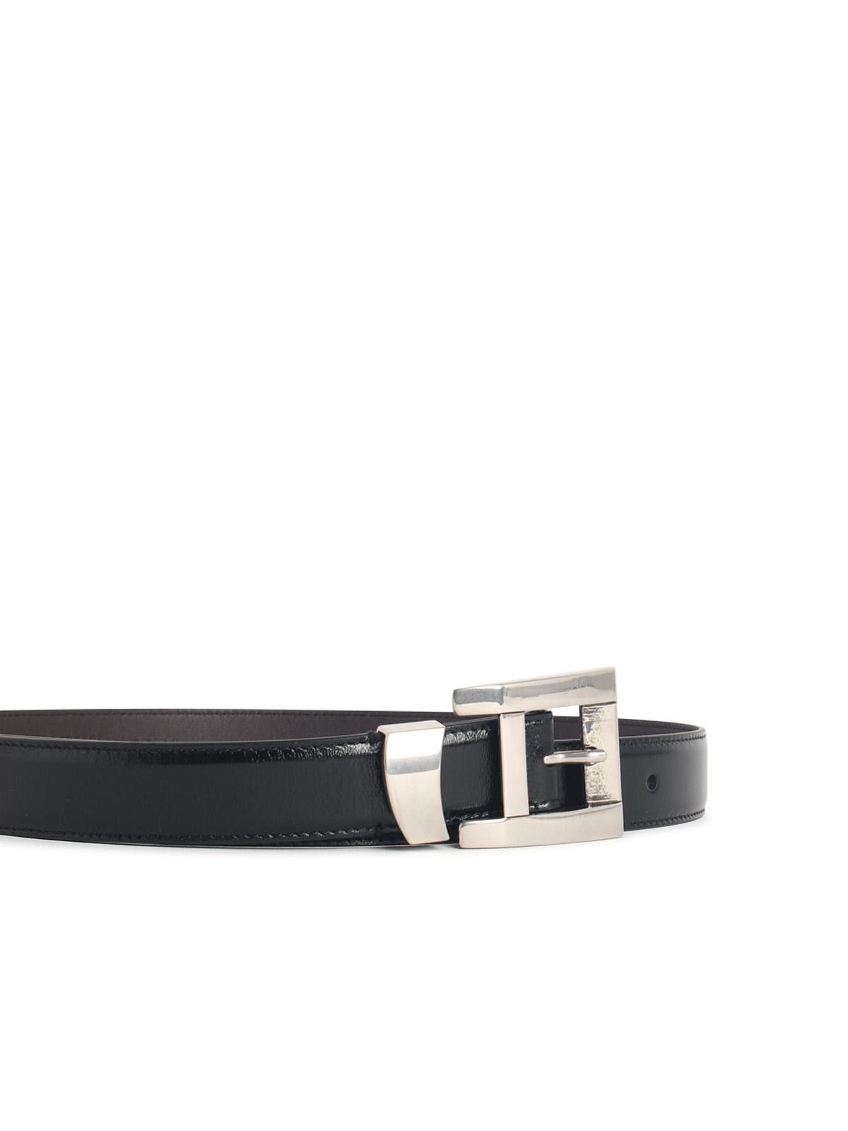 Versace VERSACE Black Leather Belt Size ONE SIZE - 3 Thumbnail
