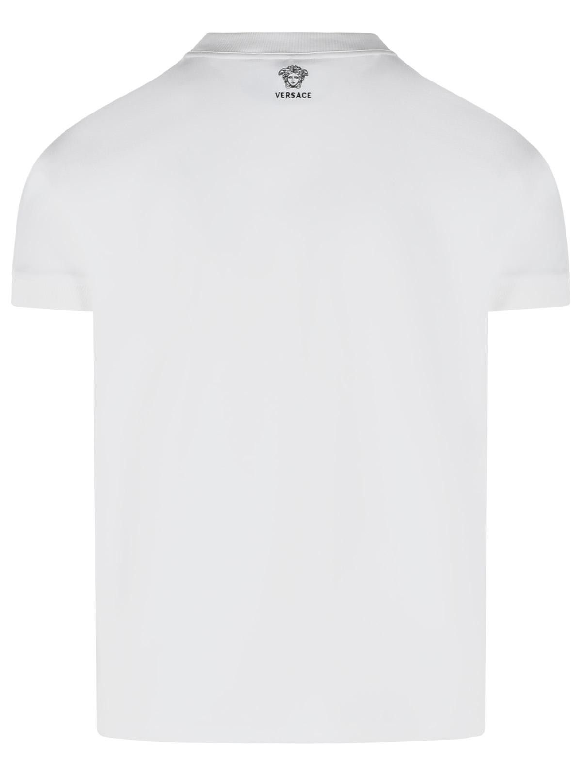 Versace VERSACE White Stretch Cotton T-Shirt Size US XL / EU 56 / 4 - 3 Thumbnail