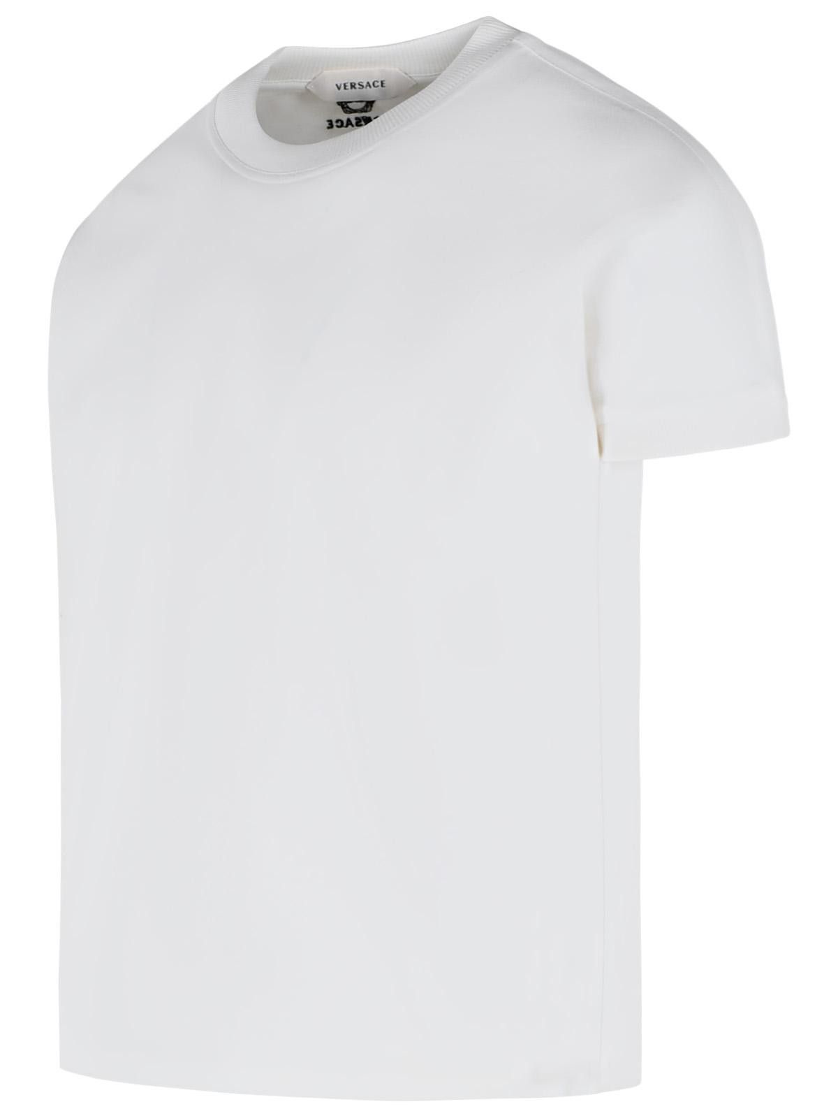 Versace VERSACE White Stretch Cotton T-Shirt Size US XL / EU 56 / 4 - 2 Thumbnail