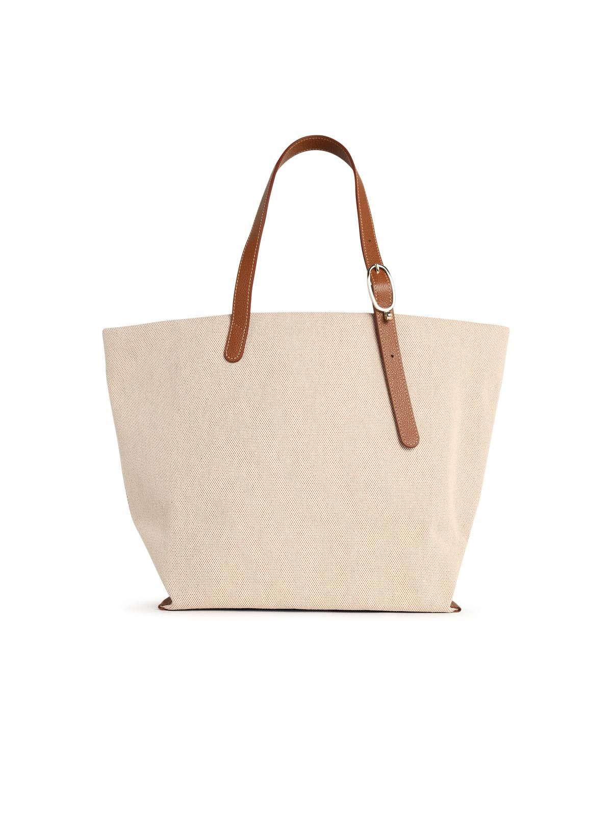 Longchamp LONGCHAMP 'Shopping Complice' Caramel Cotton Tela Bag Size ONE SIZE - 3 Thumbnail