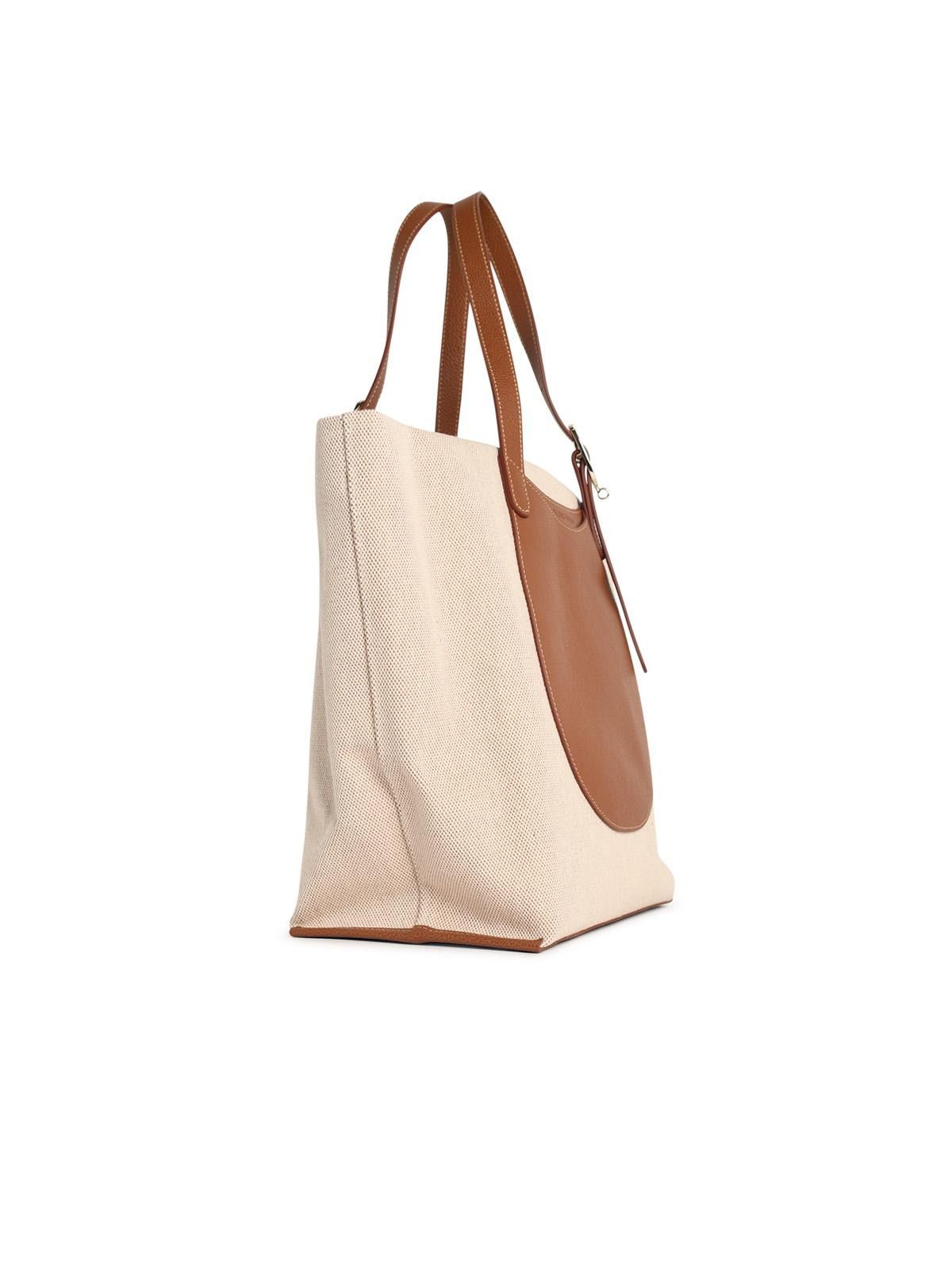 Longchamp LONGCHAMP 'Shopping Complice' Caramel Cotton Tela Bag Size ONE SIZE - 2 Thumbnail
