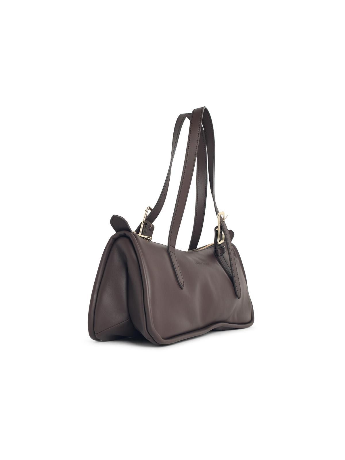 Longchamp LONGCHAMP 'Looong' Brown Leather Bag Size ONE SIZE - 2 Thumbnail