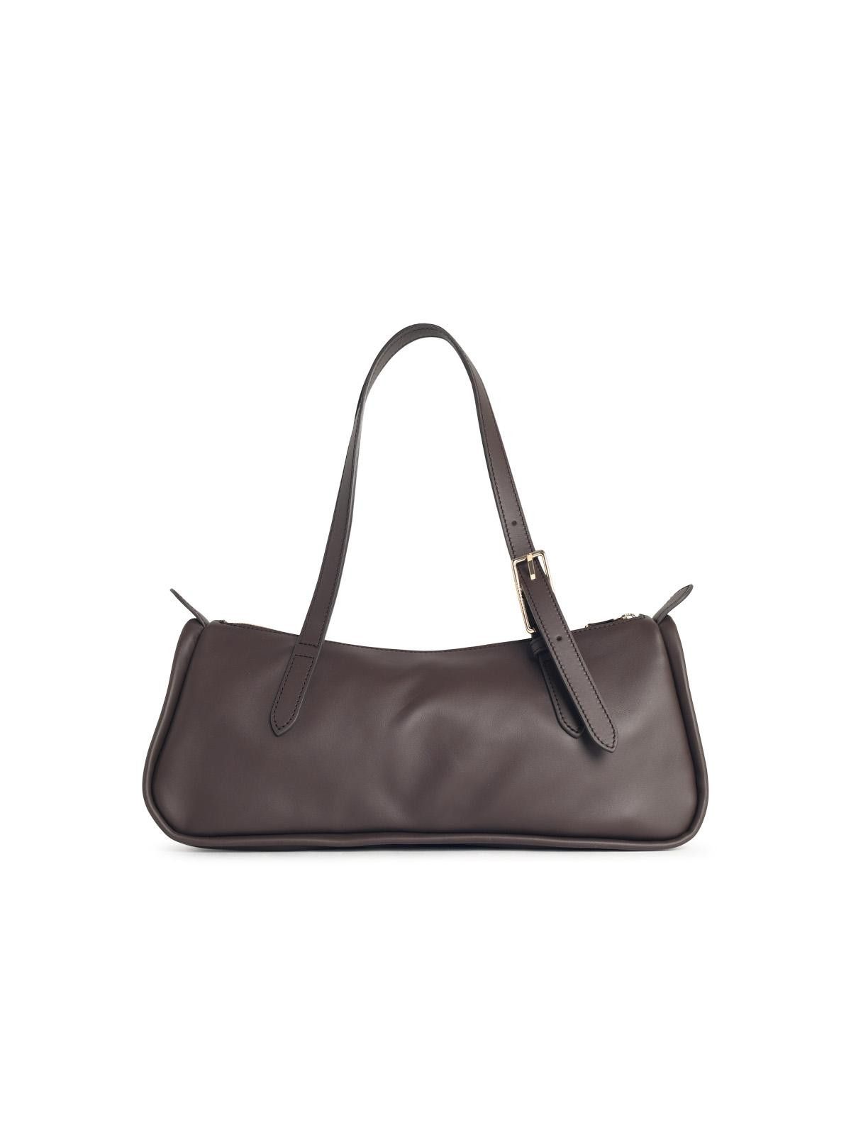 Longchamp LONGCHAMP 'Looong' Brown Leather Bag Size ONE SIZE - 3 Thumbnail