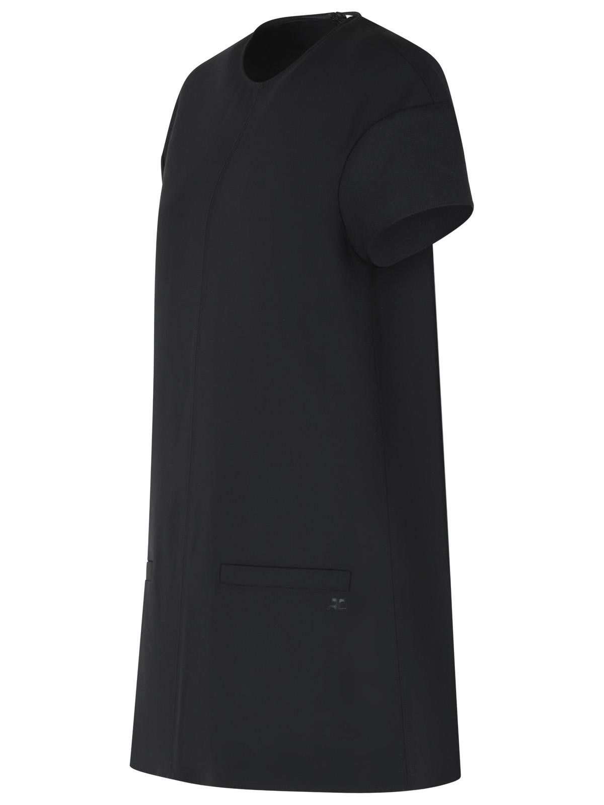 Courreges COURREGES 'Heritage' Black Wool Blend Dress Size M / US 6-8 / IT 42-44 - 2 Thumbnail