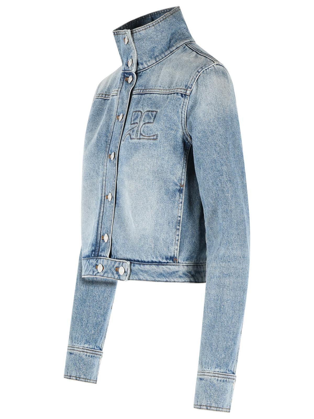 Courreges COURREGES Light Blue Cotton Jacket Size S / US 4 / IT 40 - 2 Thumbnail