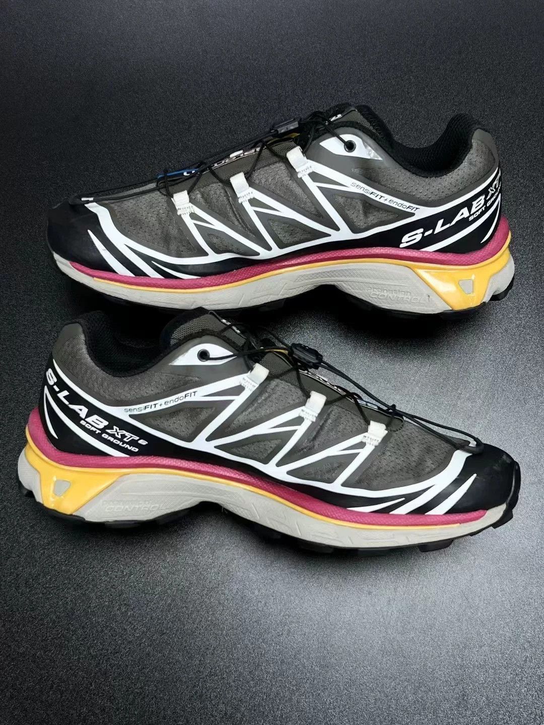 Salomon Salomon Gray Running Shoes Low Top Size US 10 / EU 43 - 6 Thumbnail