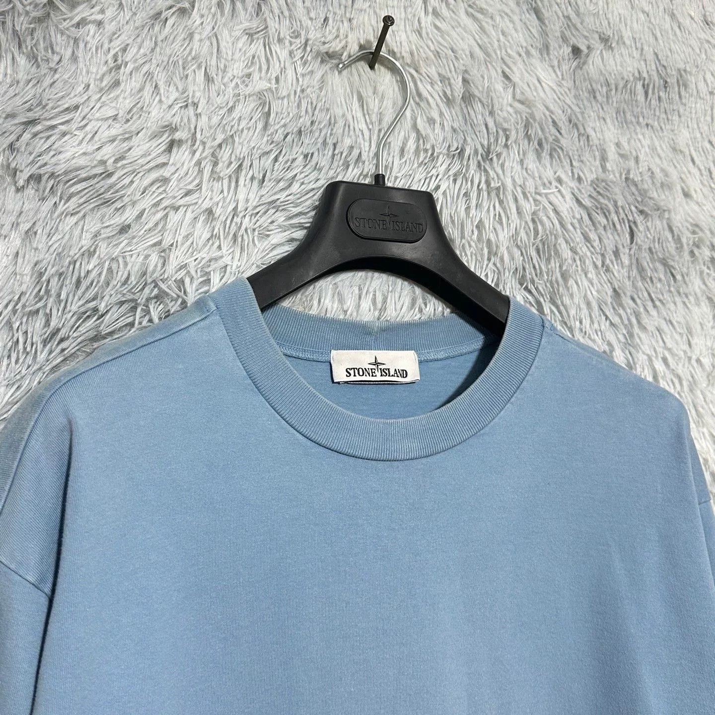 Stone Island Stone Island Blue Crewneck Designer Size US L / EU 52-54 / 3 - 3 Thumbnail