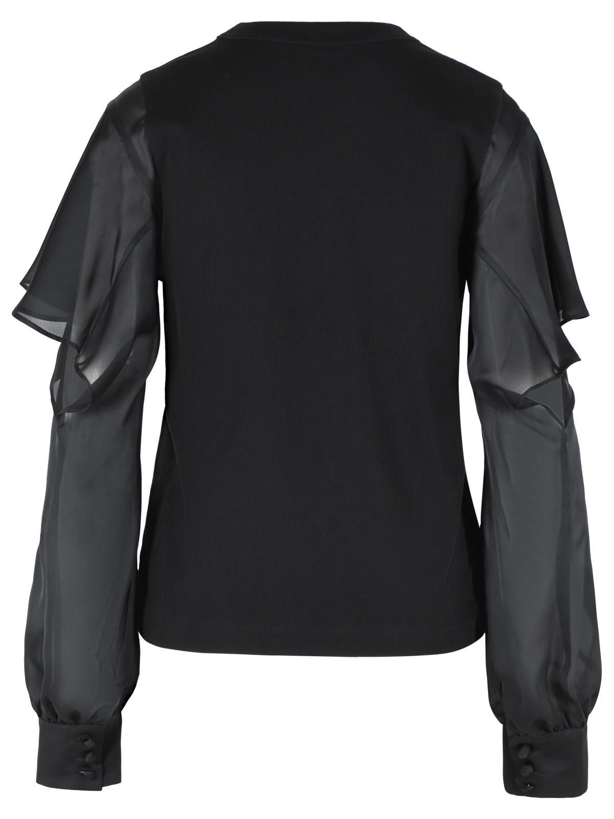 Sacai SACAI Black Cotton T-Shirt Size M / US 6-8 / IT 42-44 - 3 Thumbnail