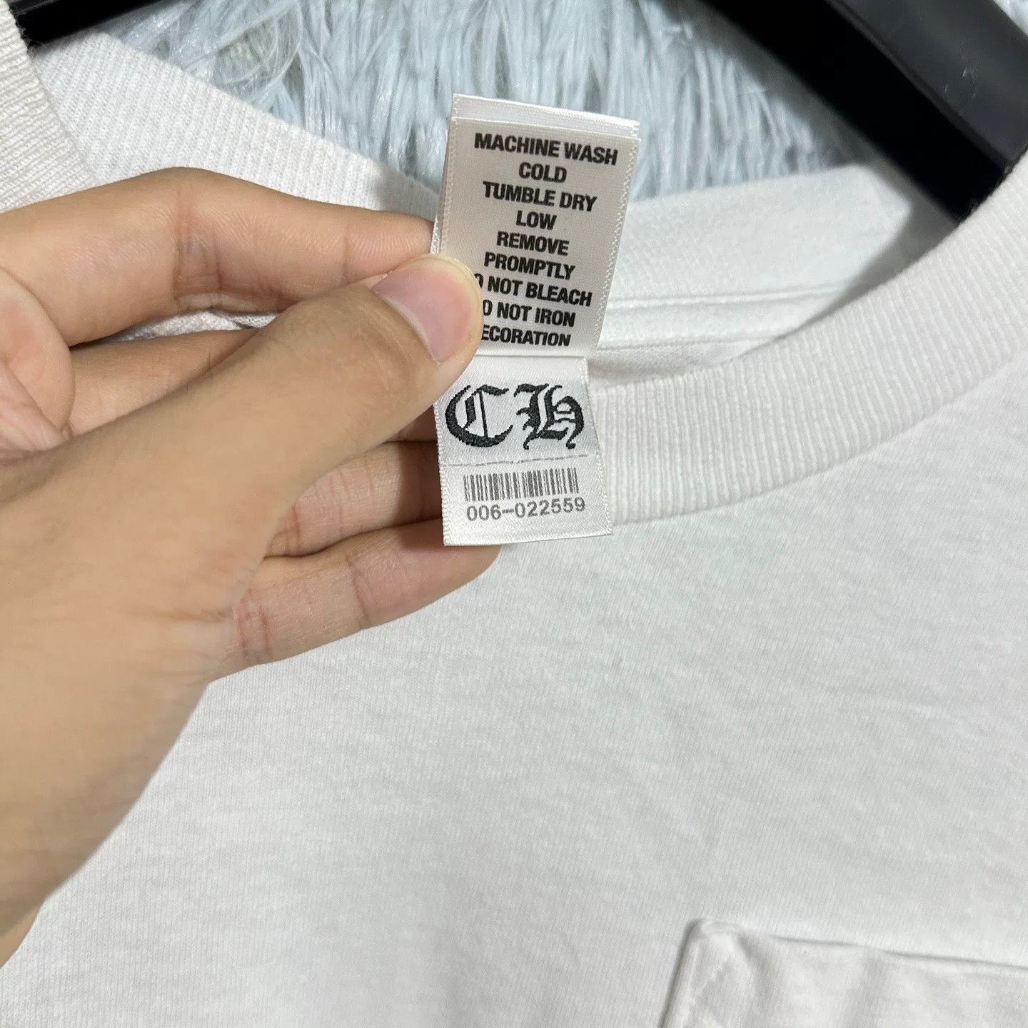 Chrome Hearts Chrome Hearts White Long Sleeve Tee Size US S / EU 44-46 / 1 - 8 Thumbnail