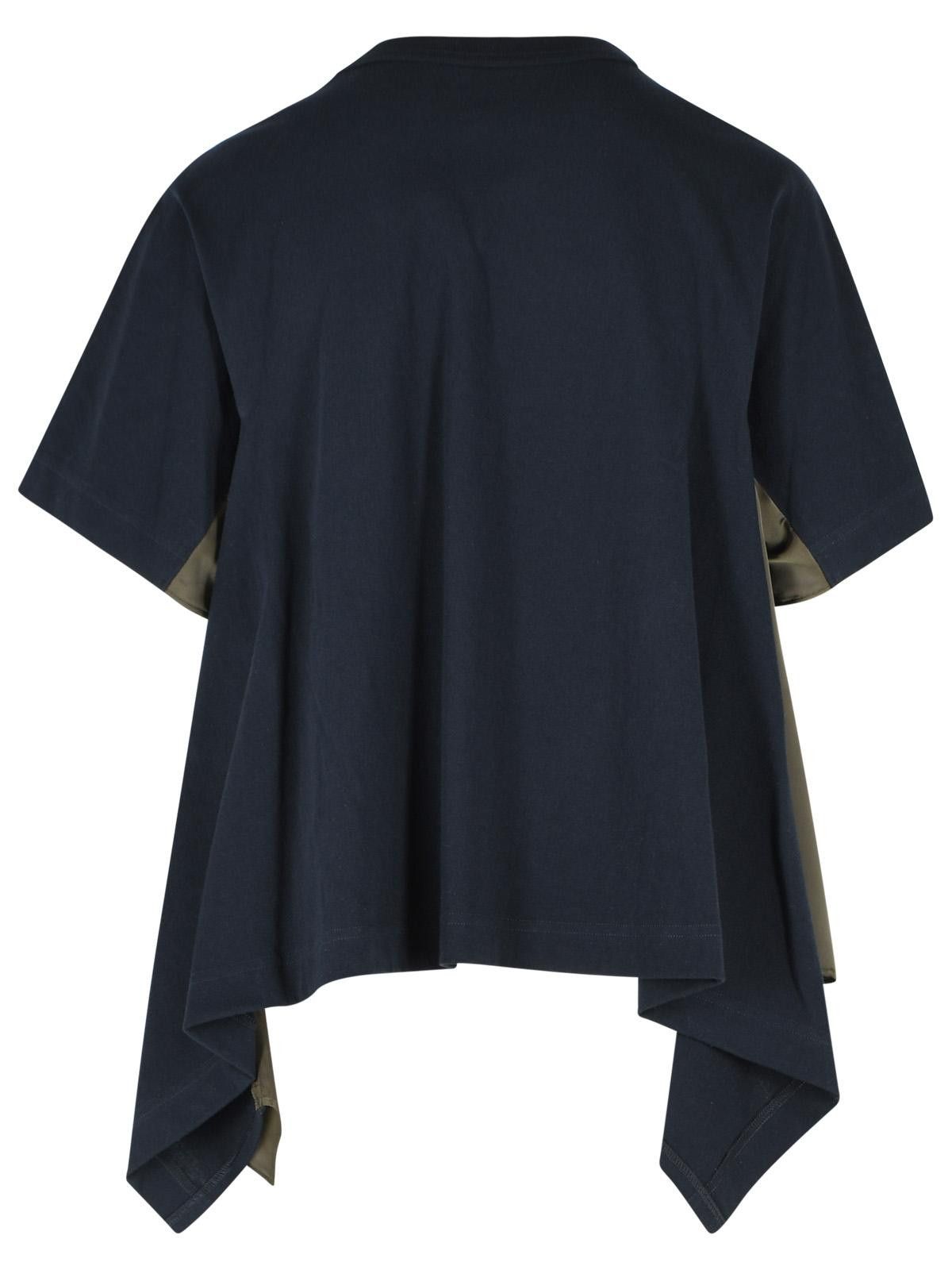 Sacai SACAI Navy Cotton T-Shirt Size M / US 6-8 / IT 42-44 - 3 Thumbnail