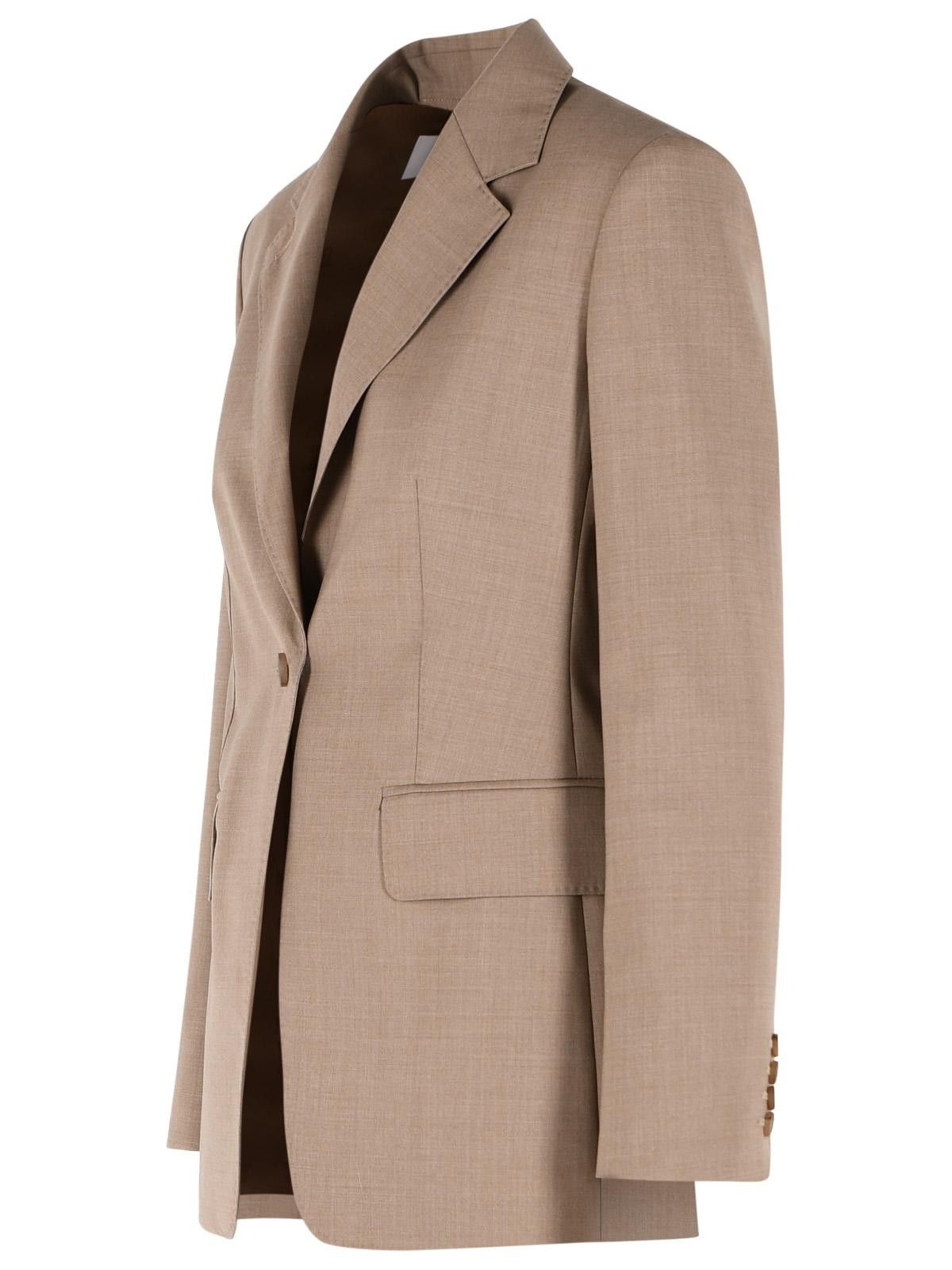 Max Mara MAX MARA 'Circense' Single-Breasted Blazer In Hazelnut Virgin Wool Tela Size S / US 4 / IT 40 - 2 Thumbnail