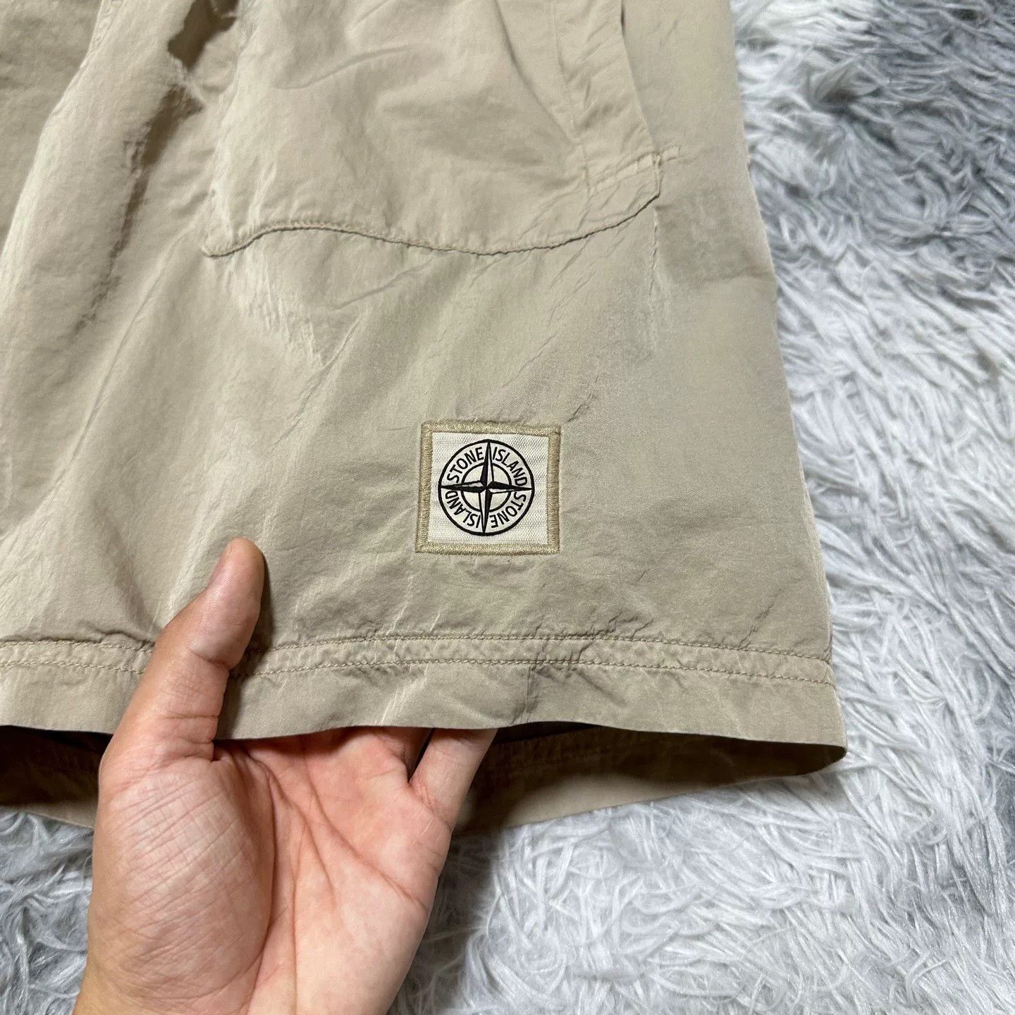 Stone Island Stone Island Beige Shorts Designer Size US 32 / EU 48 - 3 Thumbnail
