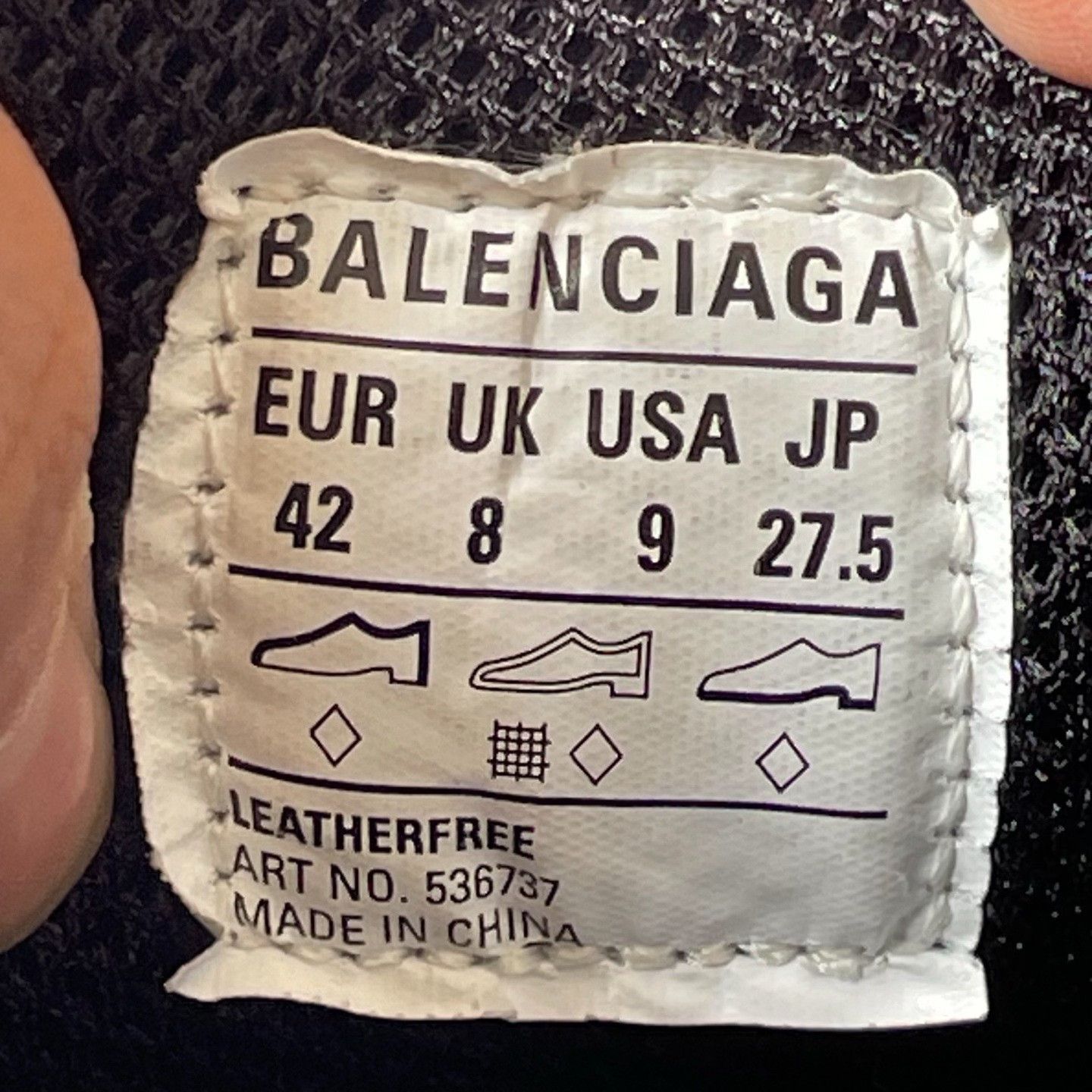Balenciaga Balenciaga Black Lowtop Sneakers S Men Size US 10 / EU 43 - 6 Thumbnail
