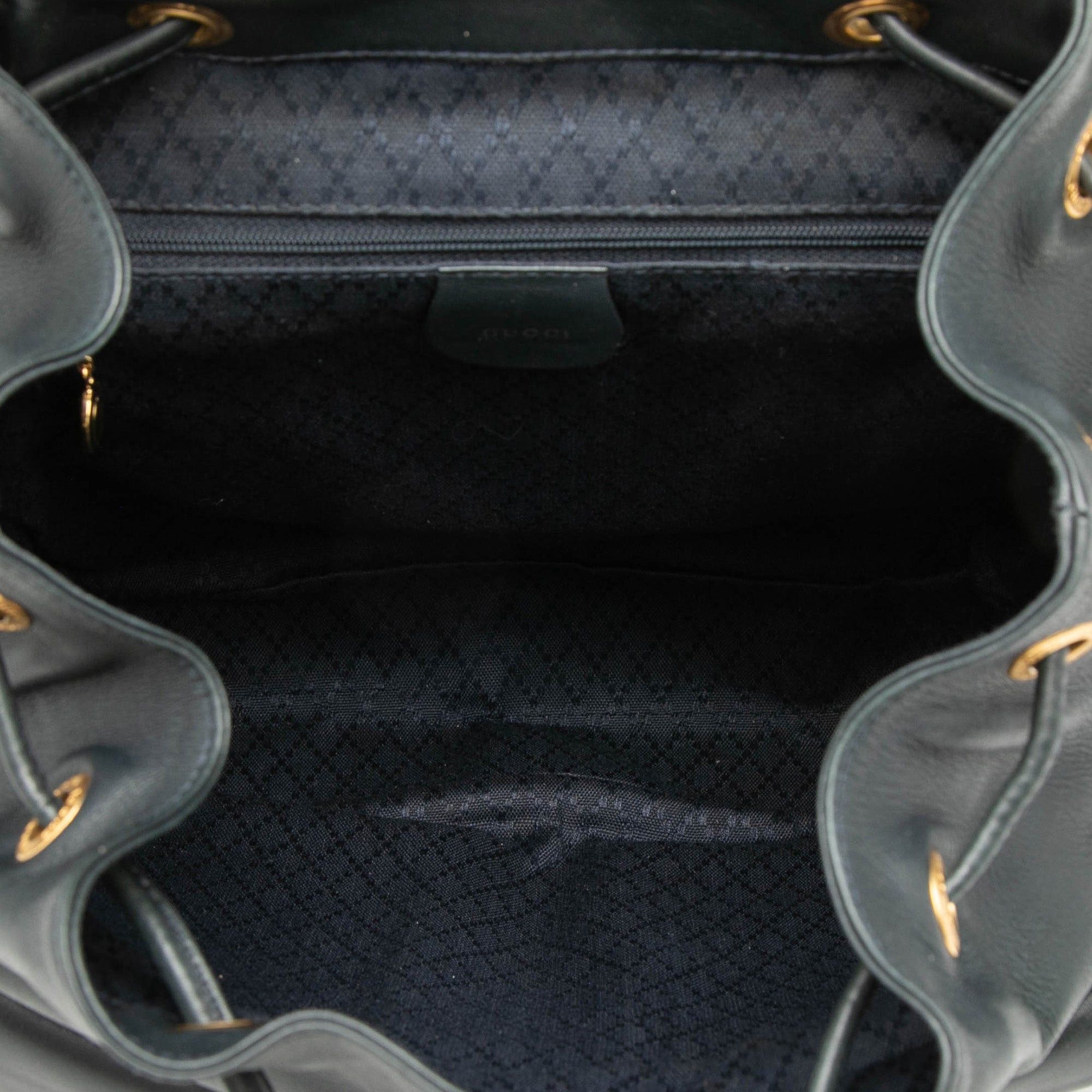 Gucci Calfskin Bamboo Drawstring Backpack Size ONE SIZE - 4 Thumbnail