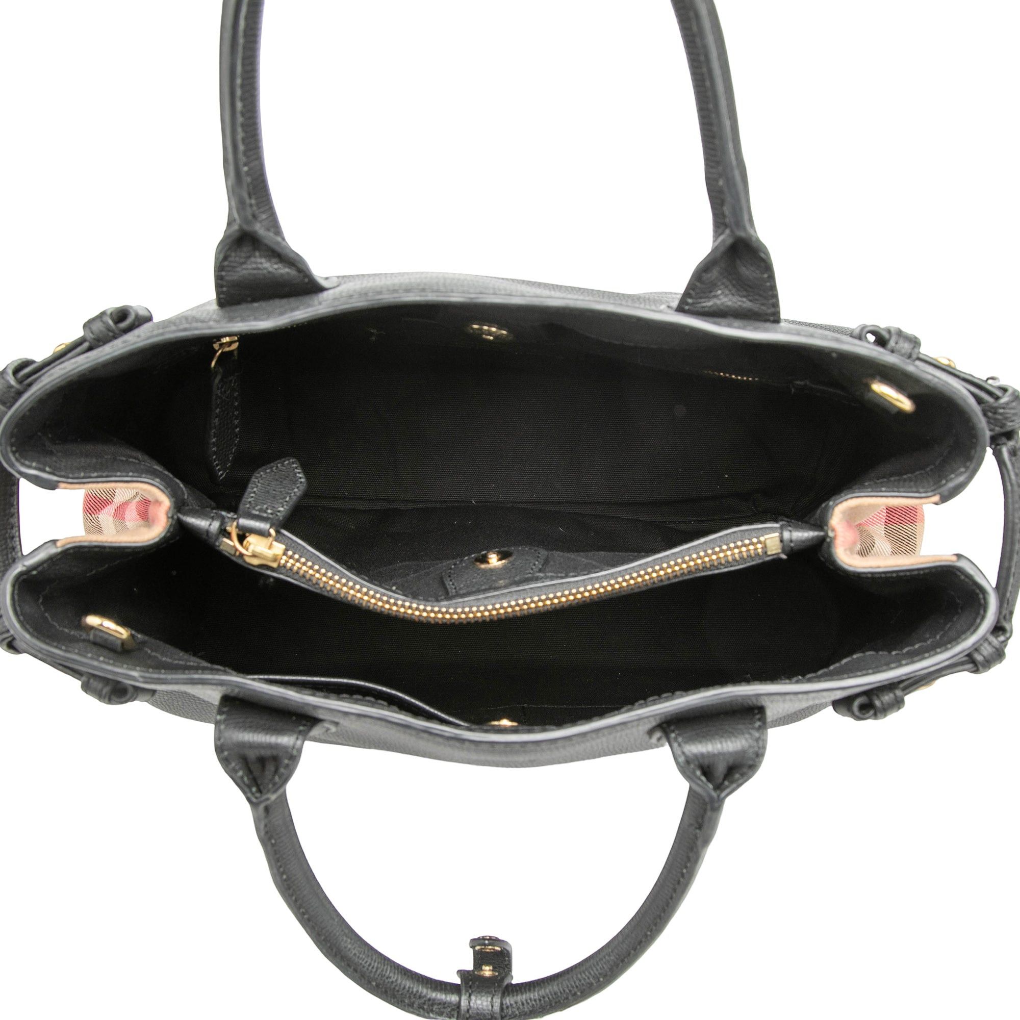 Burberry Medium Leather and House Check Banner Satchel Size ONE SIZE - 4 Thumbnail