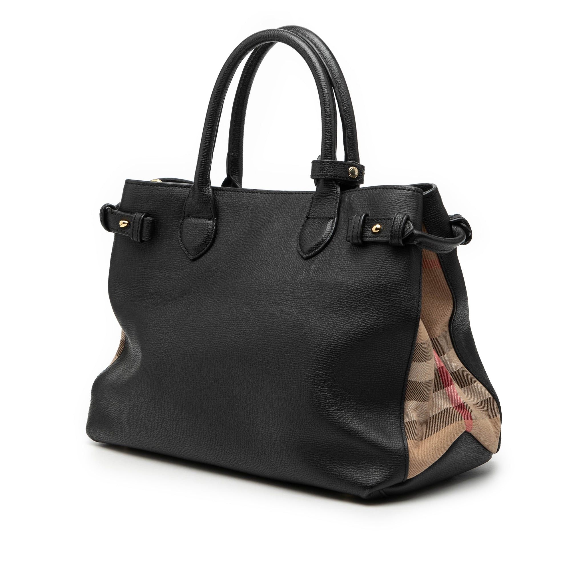 Burberry Medium Leather and House Check Banner Satchel Size ONE SIZE - 2 Thumbnail