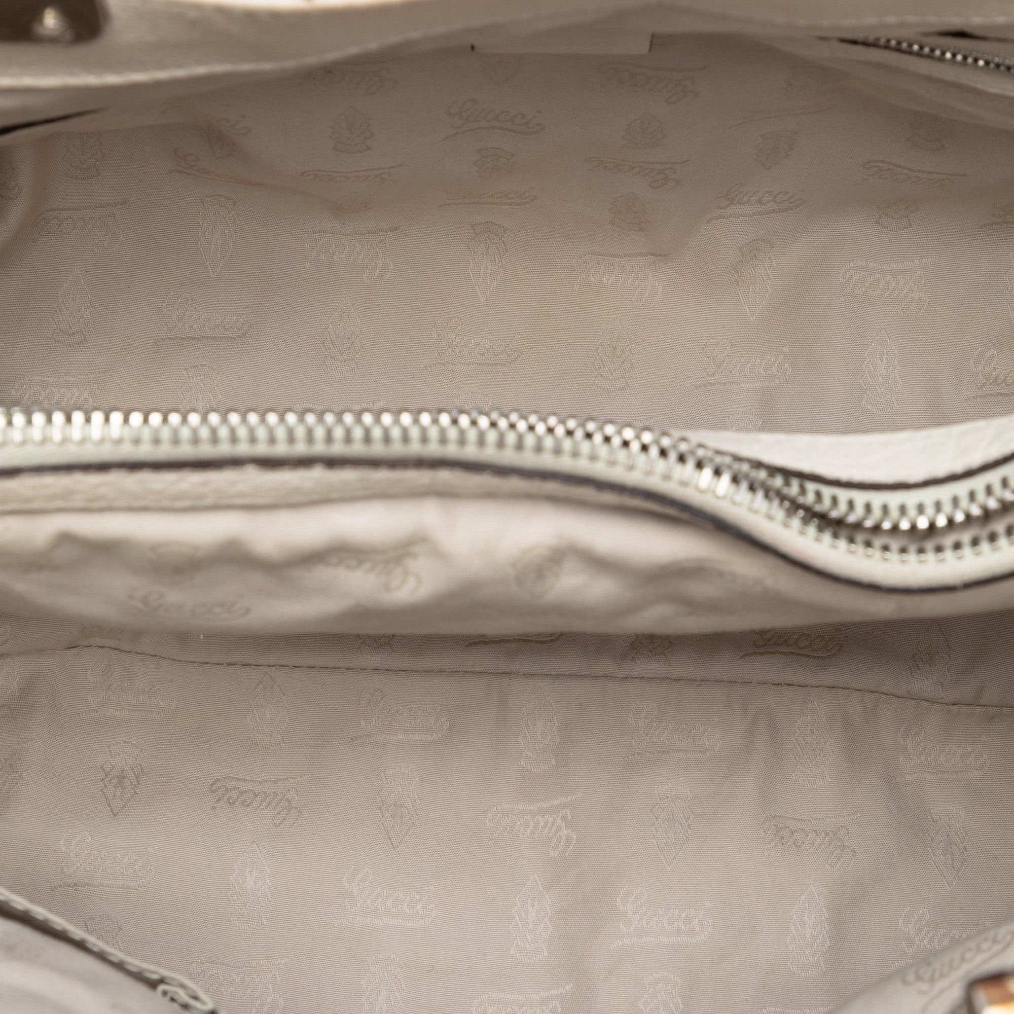Gucci Medium GG Canvas Bamboo Libeccio Tote Size ONE SIZE - 4 Thumbnail