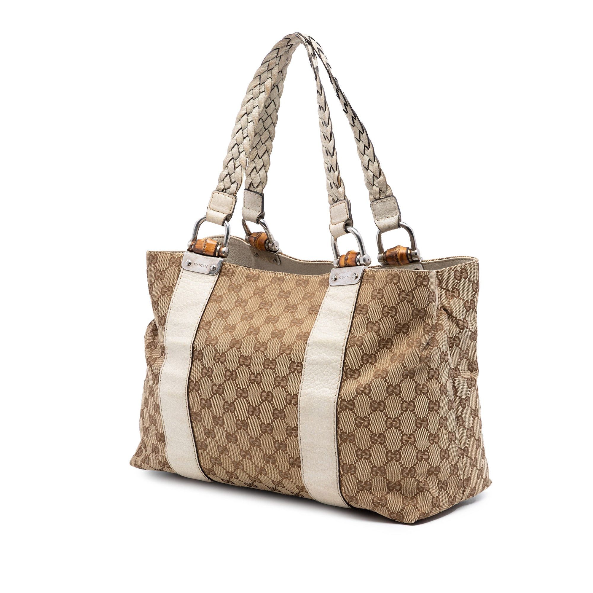 Gucci Medium GG Canvas Bamboo Libeccio Tote Size ONE SIZE - 2 Thumbnail