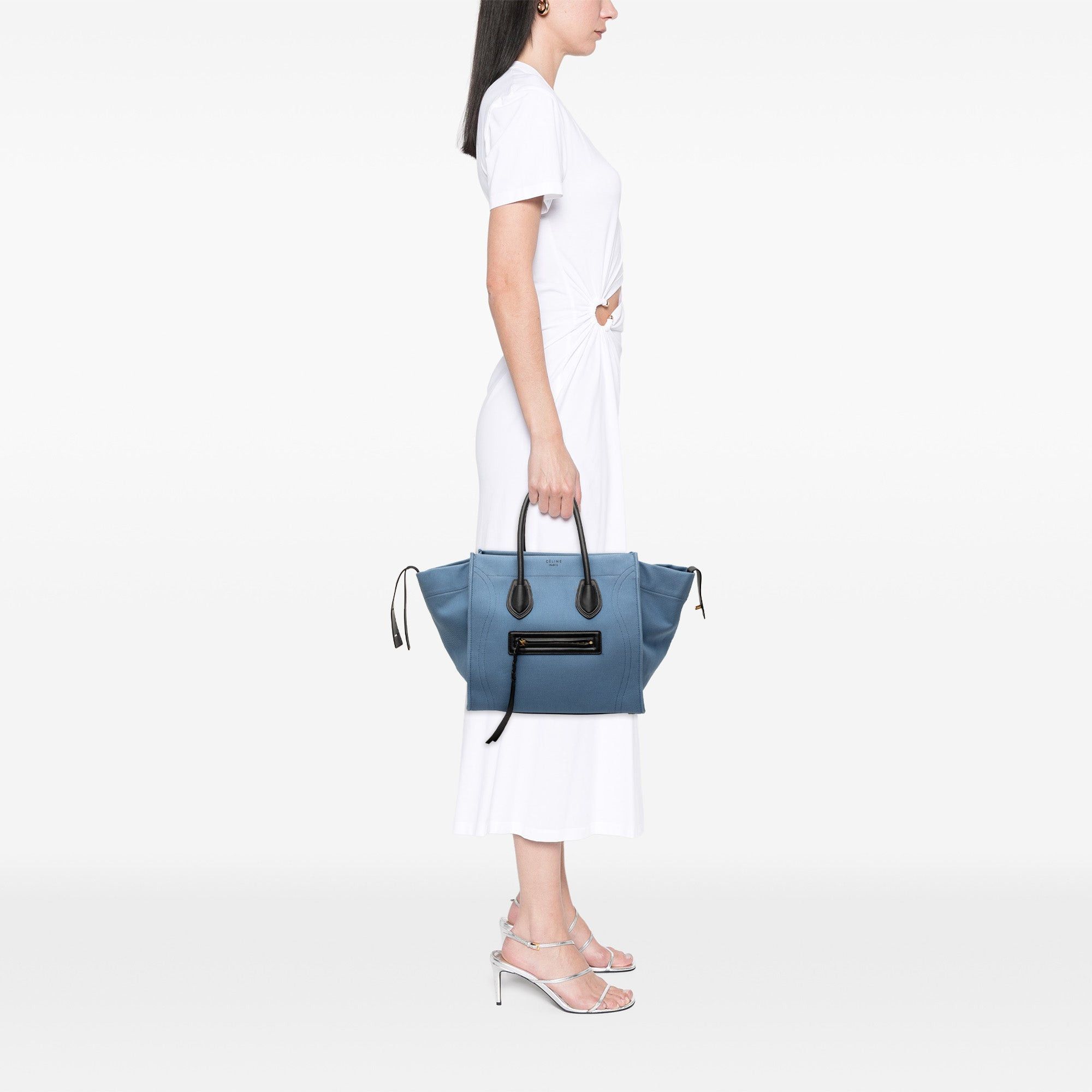 Celine Medium Denim Phantom Luggage Tote Size ONE SIZE - 7 Thumbnail