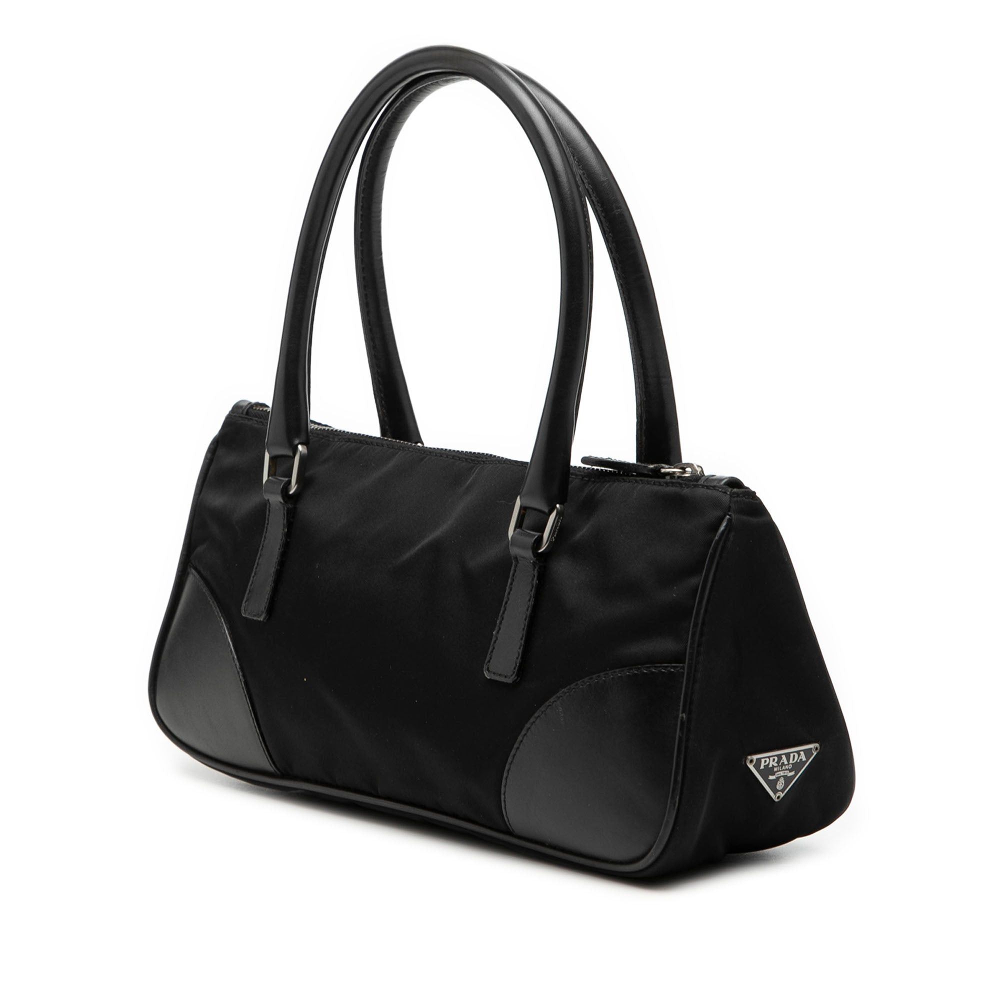 Prada Vitello Trimmed Tessuto Handbag Size ONE SIZE - 2 Thumbnail