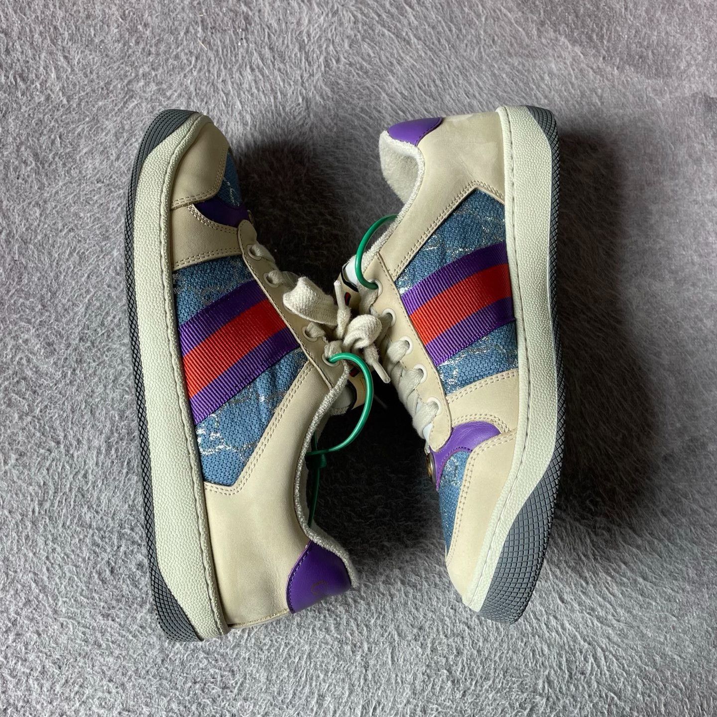 Gucci Gucci Blue Lowtop Sneakers 38 Women Size US 7.5 / IT 37.5 - 7 Thumbnail