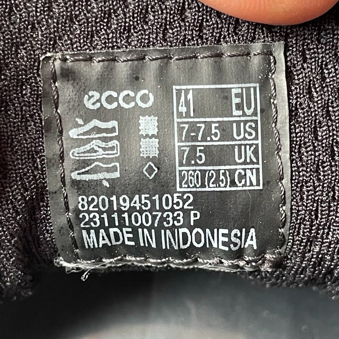Ecco ECCO Black Lowtop Sneakers 41 Men Size US 8.5 / EU 41-42 - 5 Thumbnail