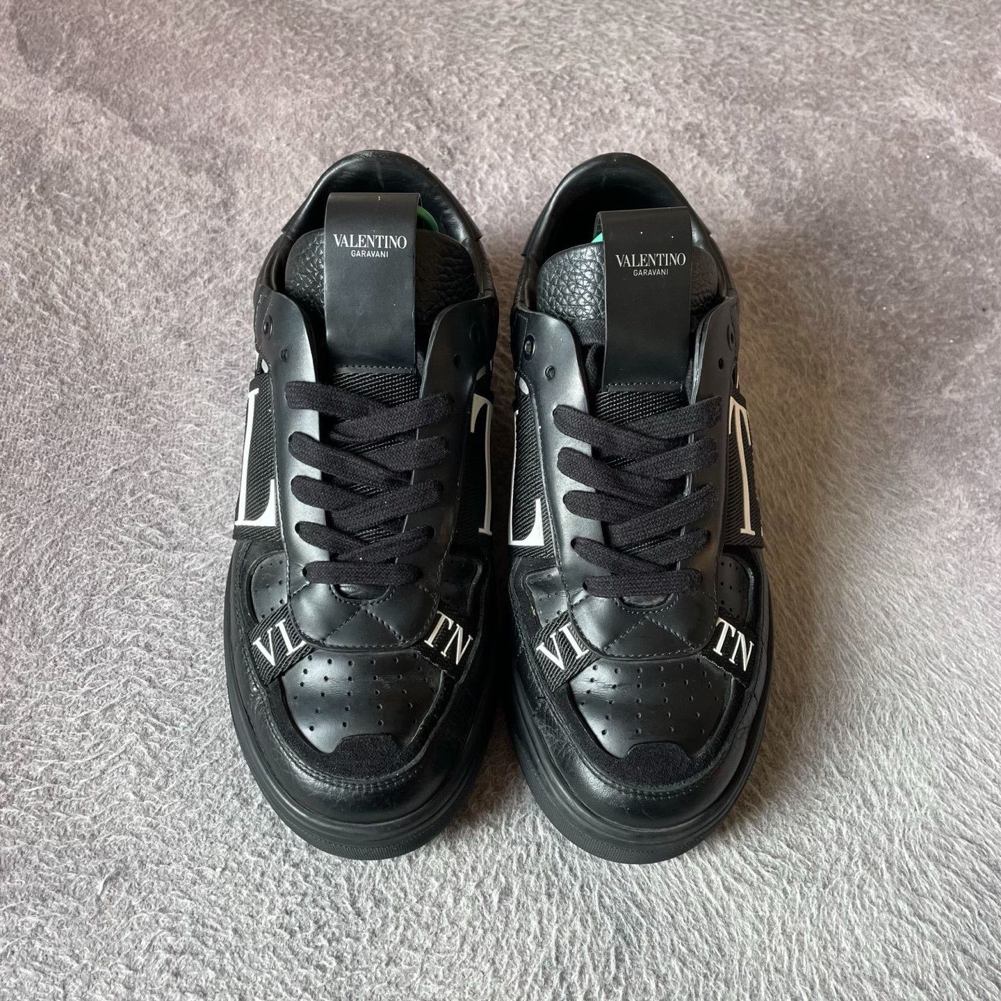 Valentino Valentino Leather Black Lowtop Sneakers S Men Size US 10 / EU 43 - 2 Thumbnail