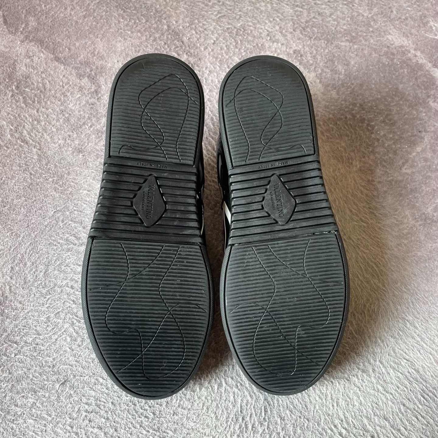 Valentino Valentino Leather Black Lowtop Sneakers S Men Size US 10 / EU 43 - 4 Thumbnail