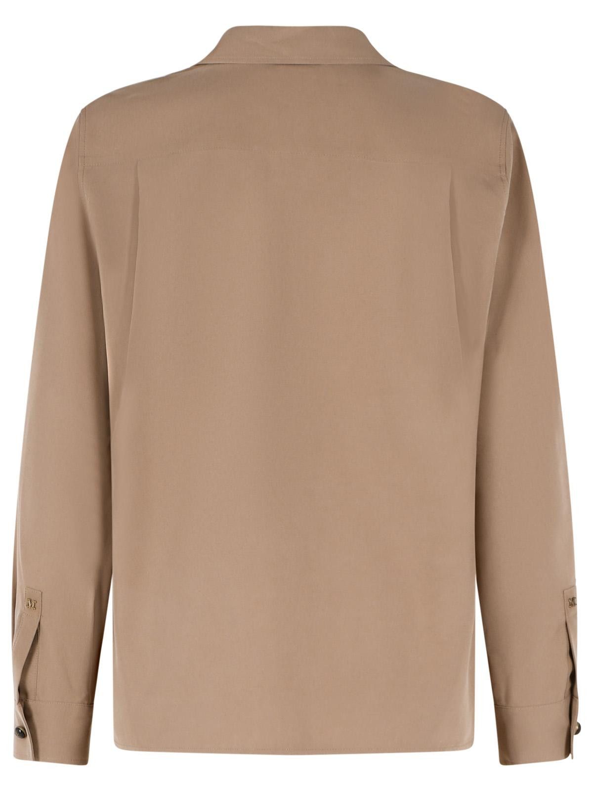 Max Mara MAX MARA 'Siamese' Hazelnut Silk Tela Shirt Size M / US 6-8 / IT 42-44 - 3 Thumbnail