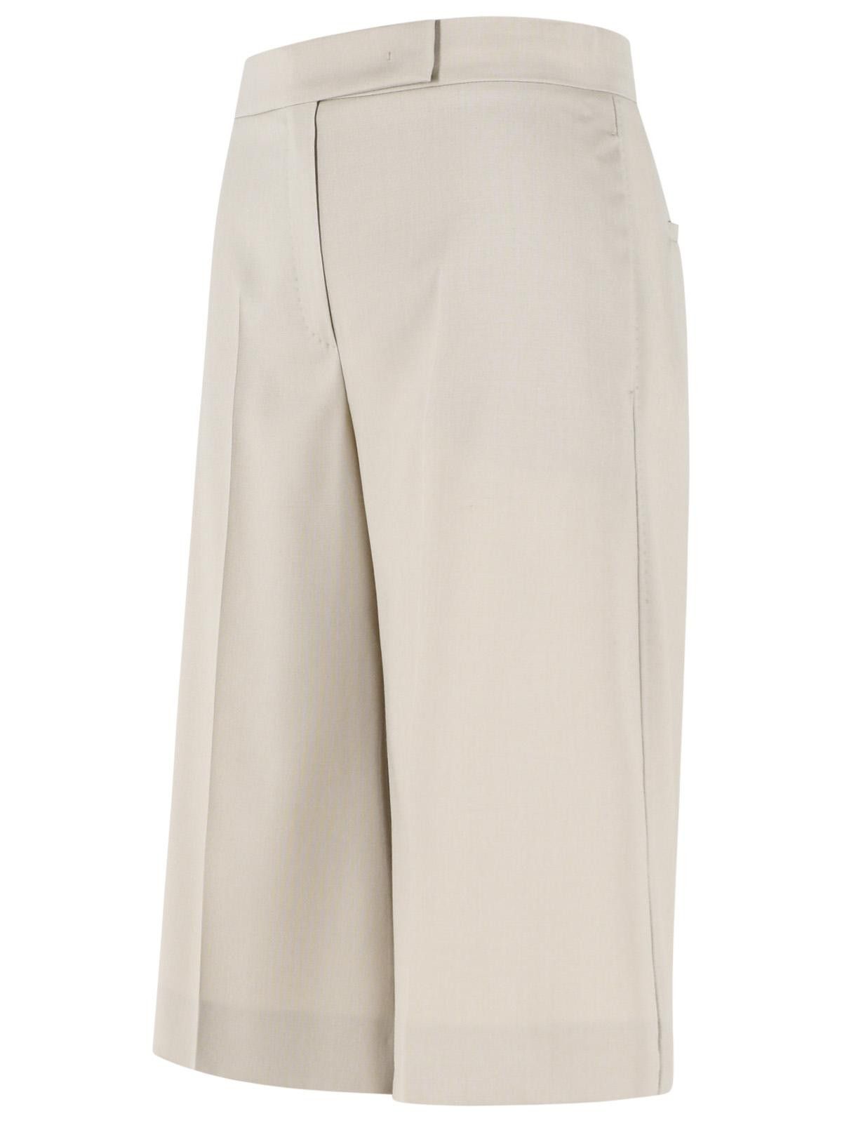 Max Mara MAX MARA 'Umile' Bermuda Shorts In Wool, Mohair And Sand Silk Tela Size 28" / US 6 / IT 42 - 2 Thumbnail