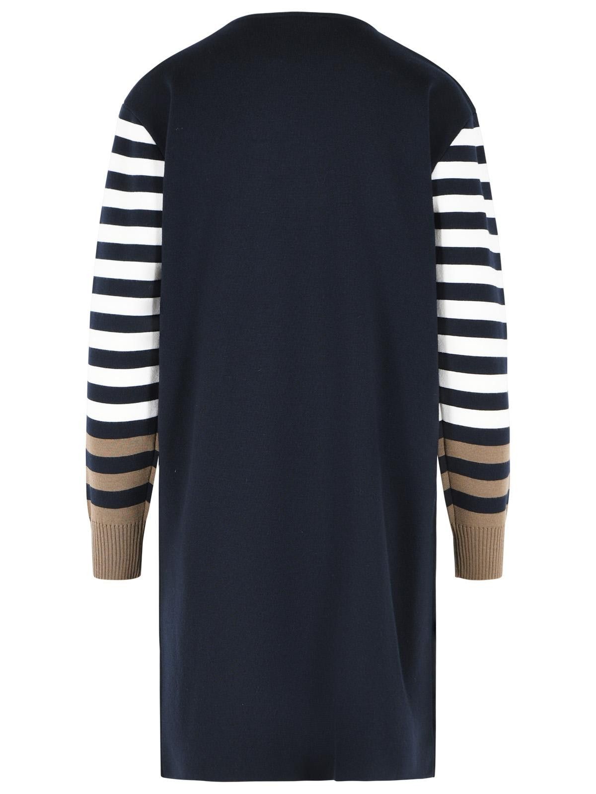 Max Mara MAX MARA Cotro 'Velo' Dress In Navy Blue Virgin Wool Size L / US 10 / IT 46 - 3 Thumbnail