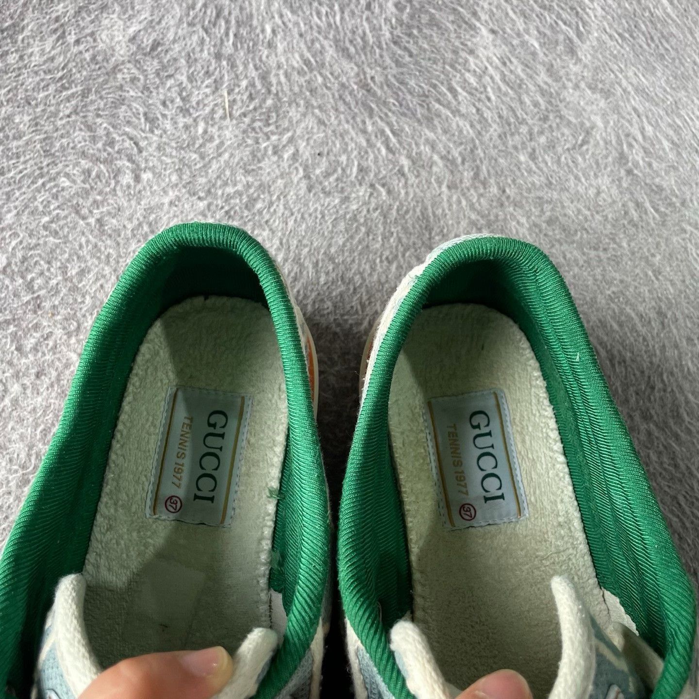Gucci Gucci Blue Lowtop Sneakers 37 Women Size US 6.5 / IT 36.5 - 9 Thumbnail