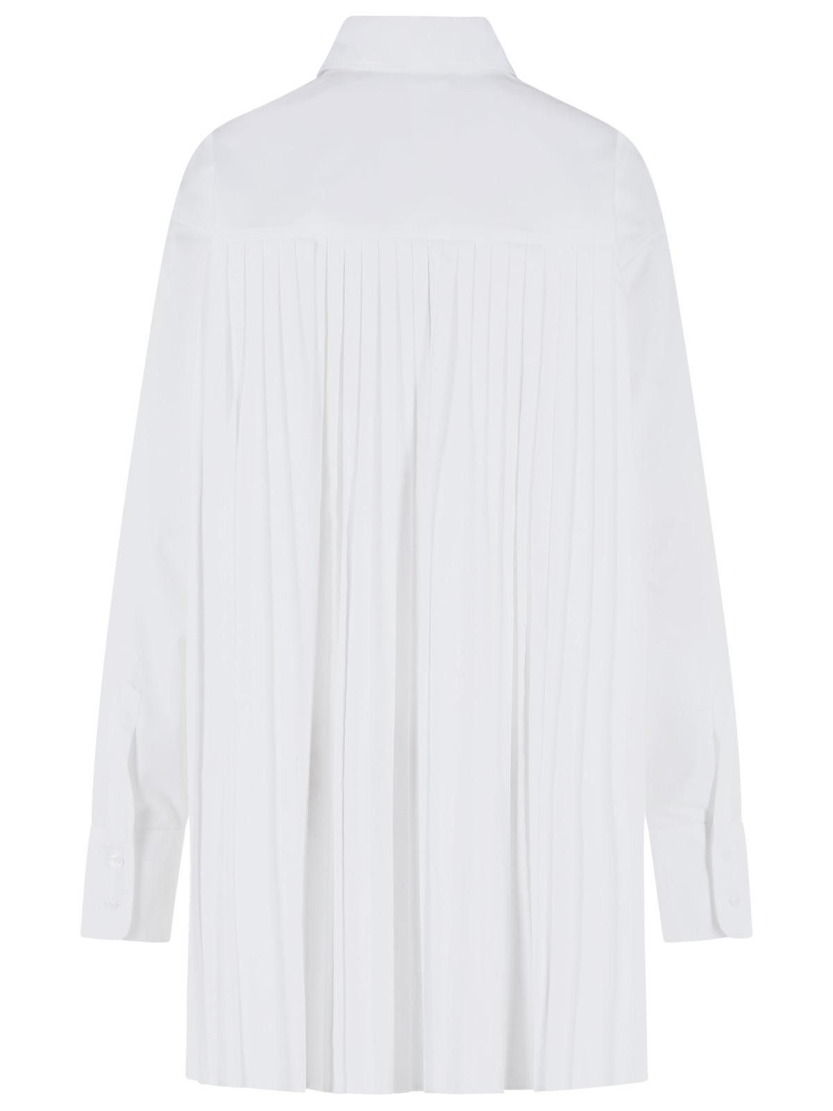 Sportmax SPORTMAX 'Nespolo' White Cotton Blend Shirt Dress Size XS / US 0-2 / IT 36-38 - 3 Thumbnail