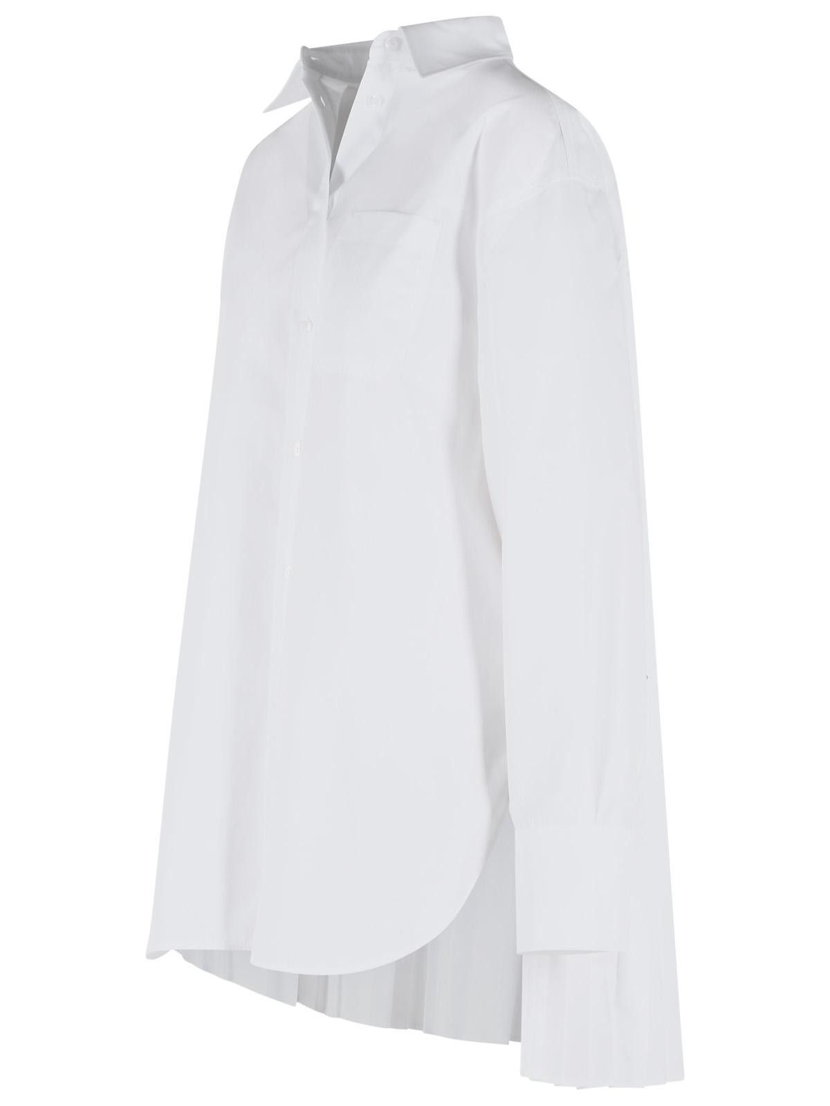 Sportmax SPORTMAX 'Nespolo' White Cotton Blend Shirt Dress Size S / US 4 / IT 40 - 2 Thumbnail