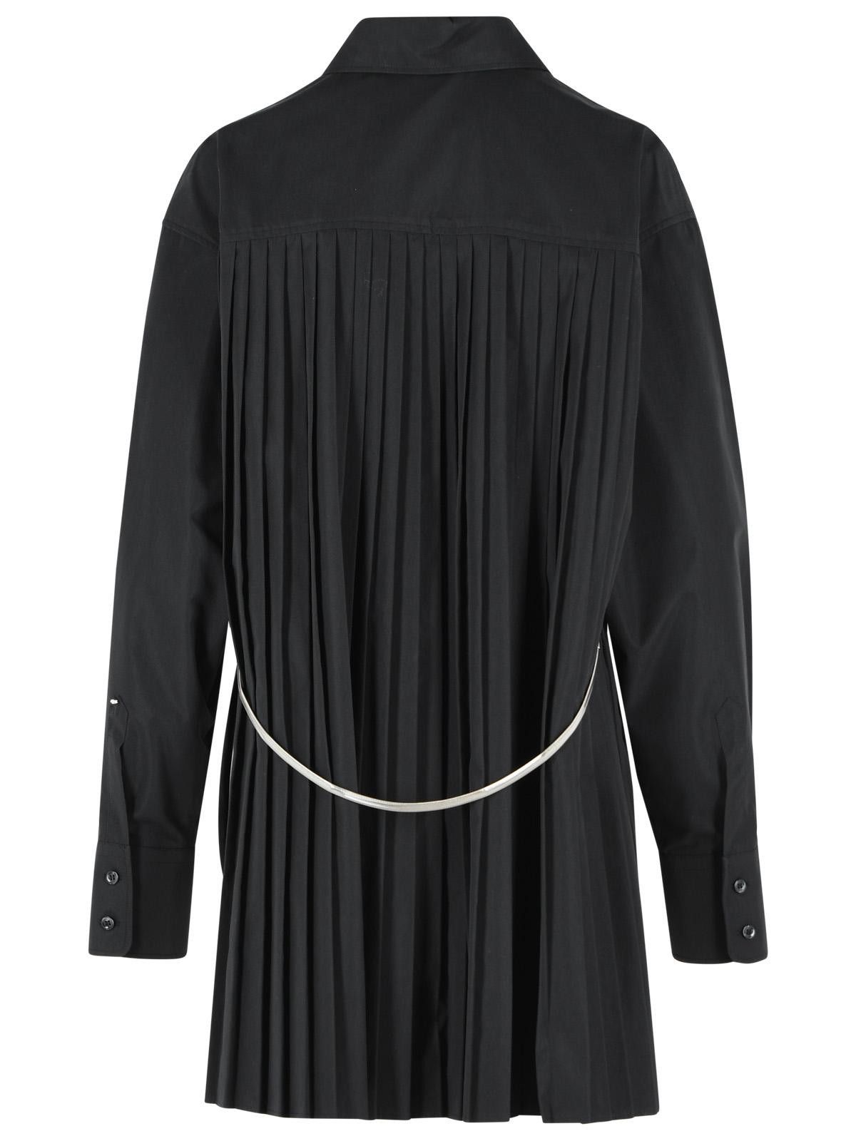 Sportmax SPORTMAX 'Nespolo' Black Cotton Blend Shirt Dress Size M / US 6-8 / IT 42-44 - 3 Thumbnail