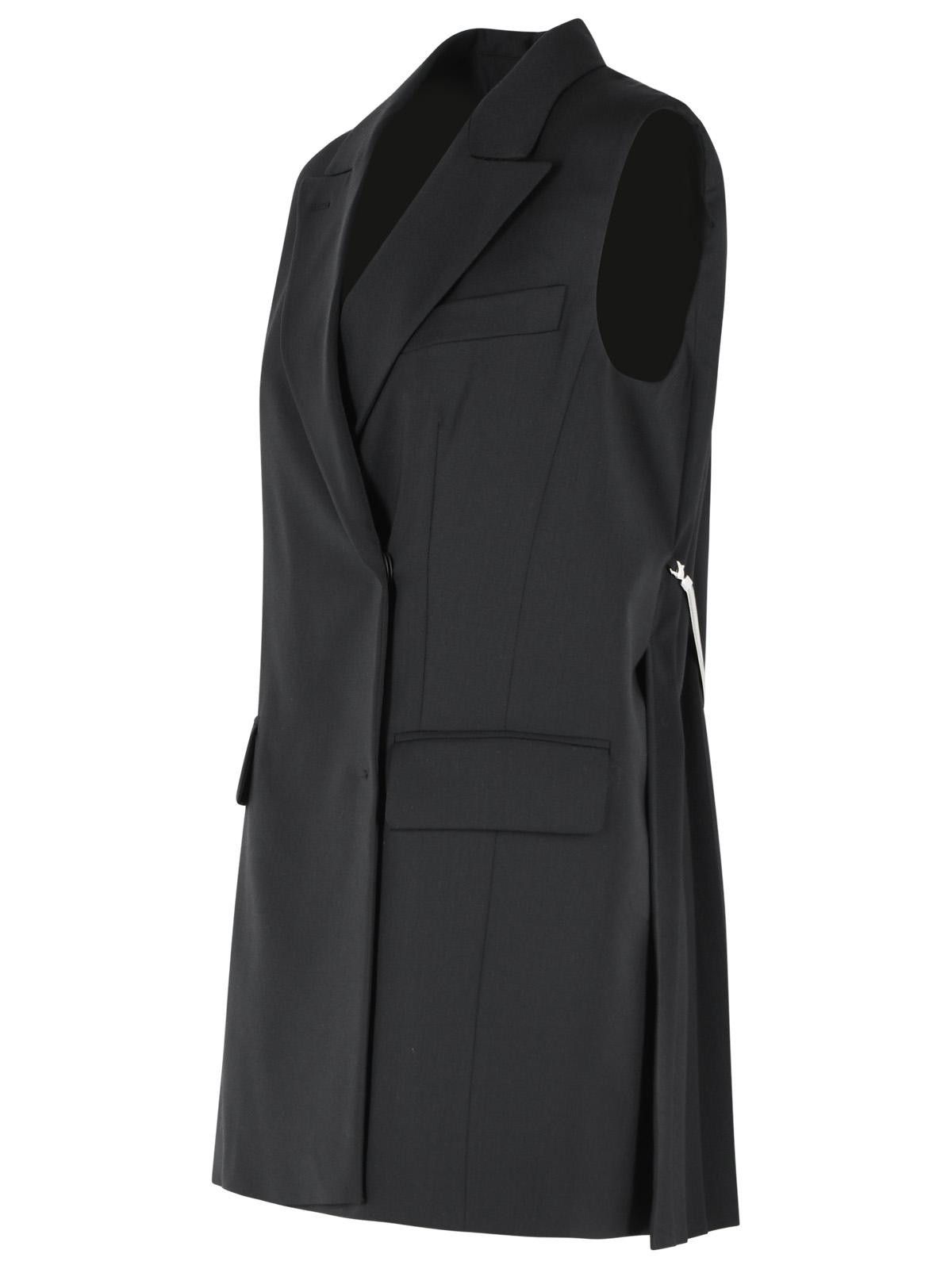 Sportmax SPORTMAX 'Albero' Black Virgin Wool Blend Vest Size M / US 6-8 / IT 42-44 - 2 Thumbnail